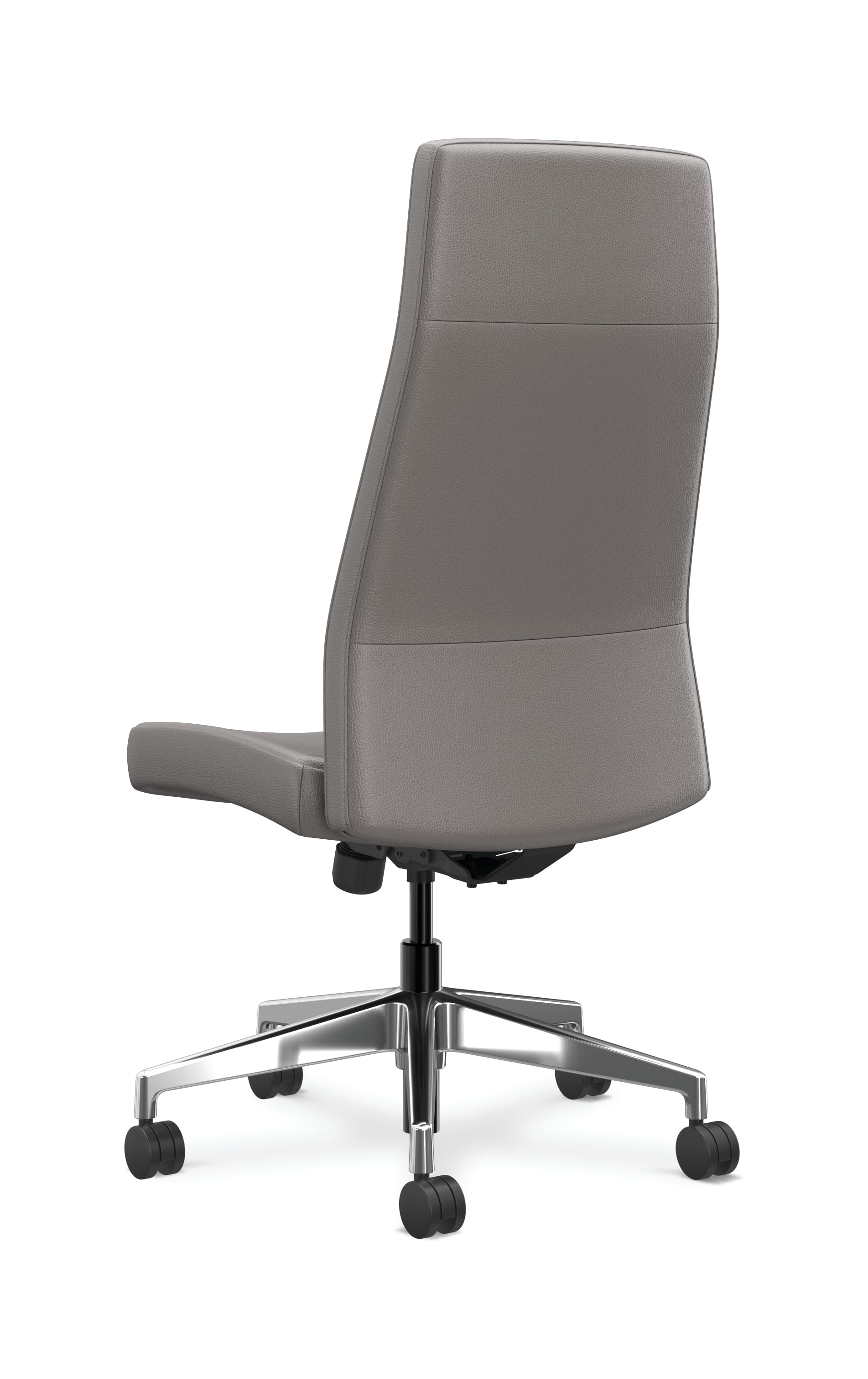Cofi executive high-back chair with solid stitch shown in leather