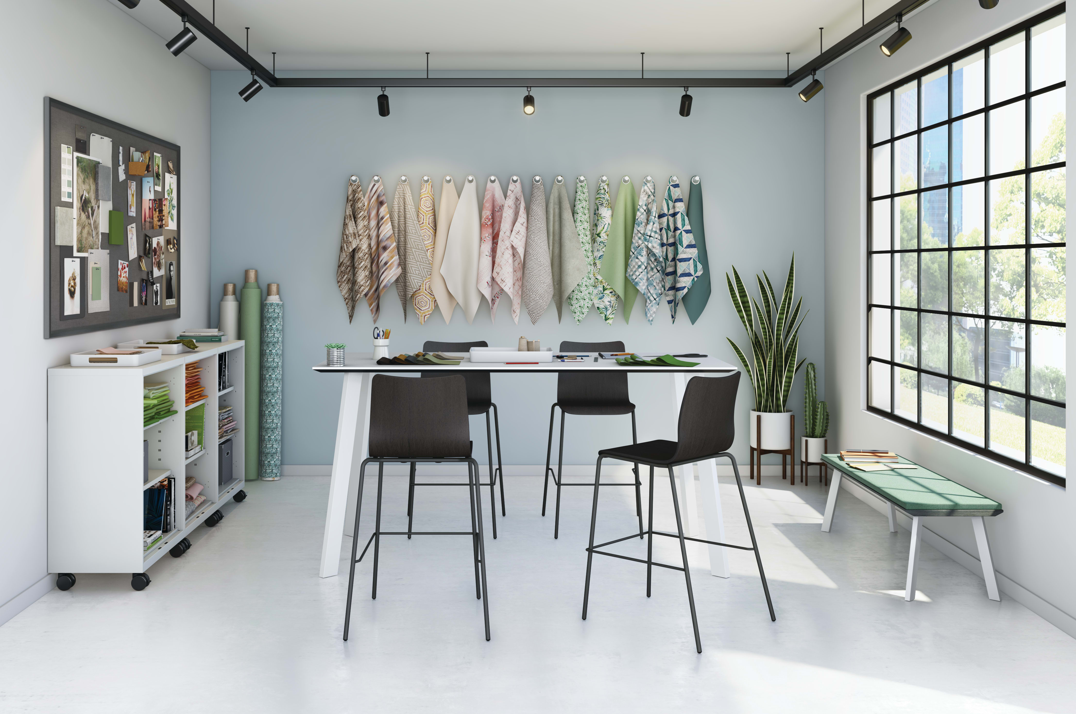 Ruck Stools with Preside Tables.