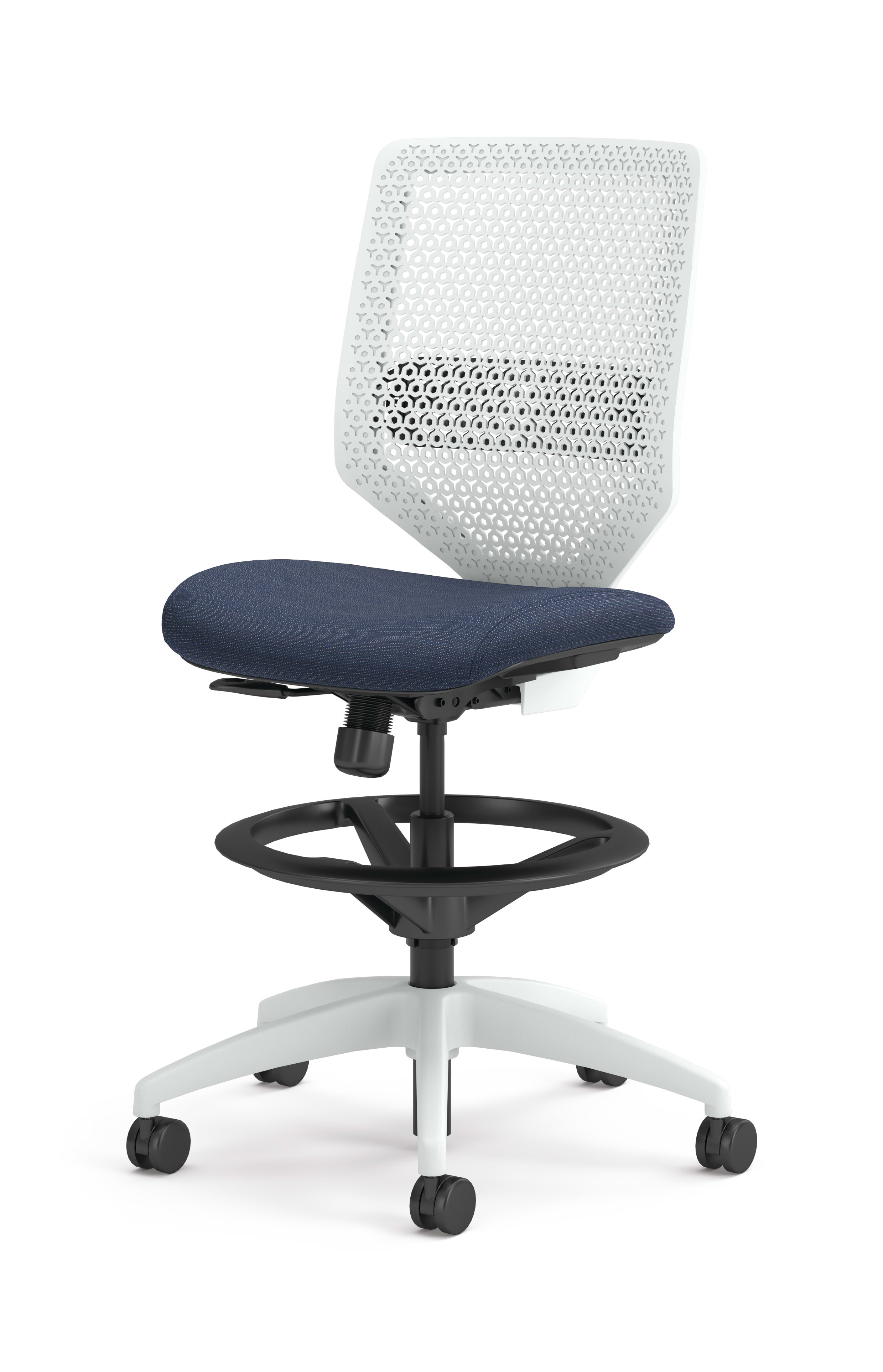 Solve ReActiv Back Stool with White Frame