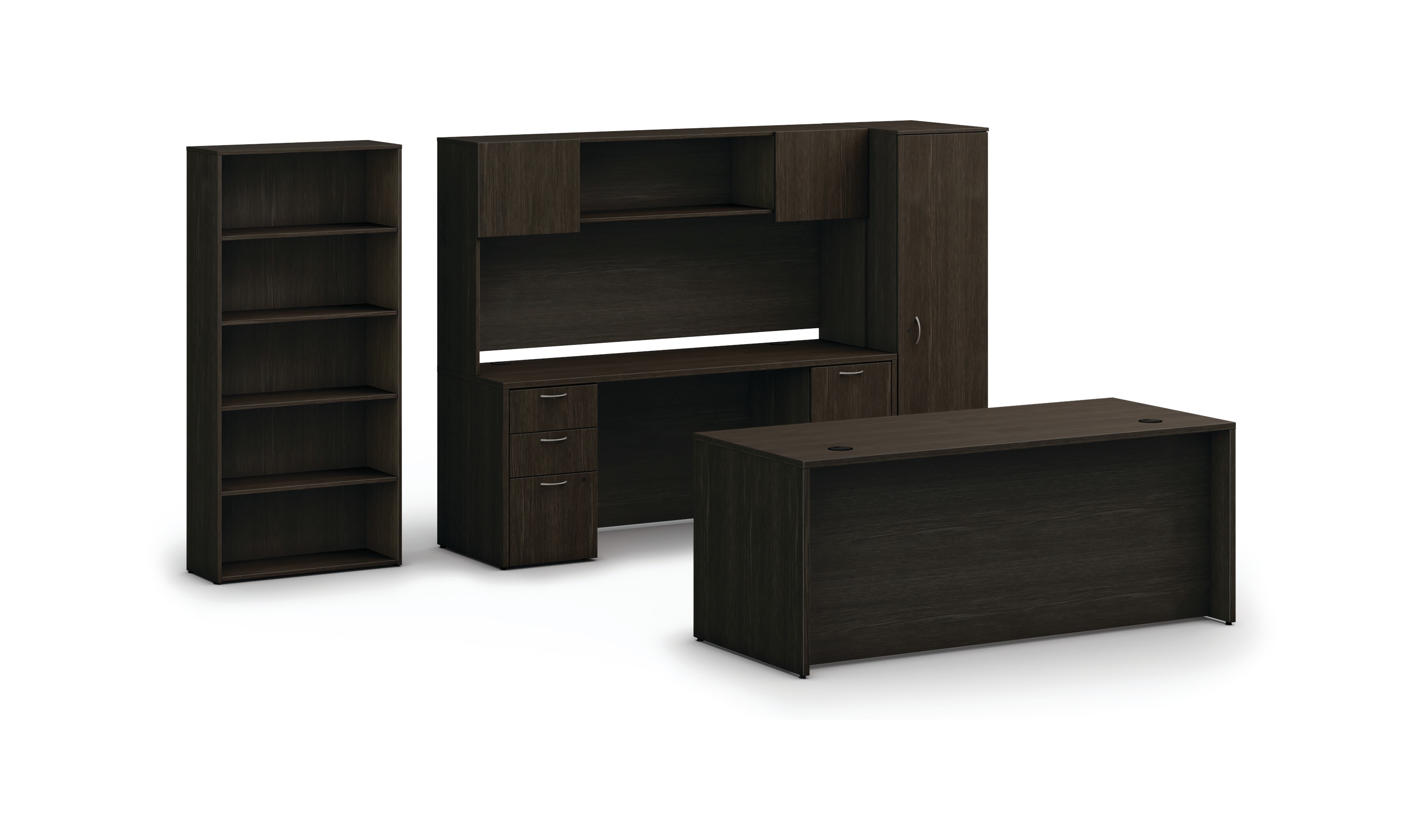 Mod Desk Typical with Bookcase