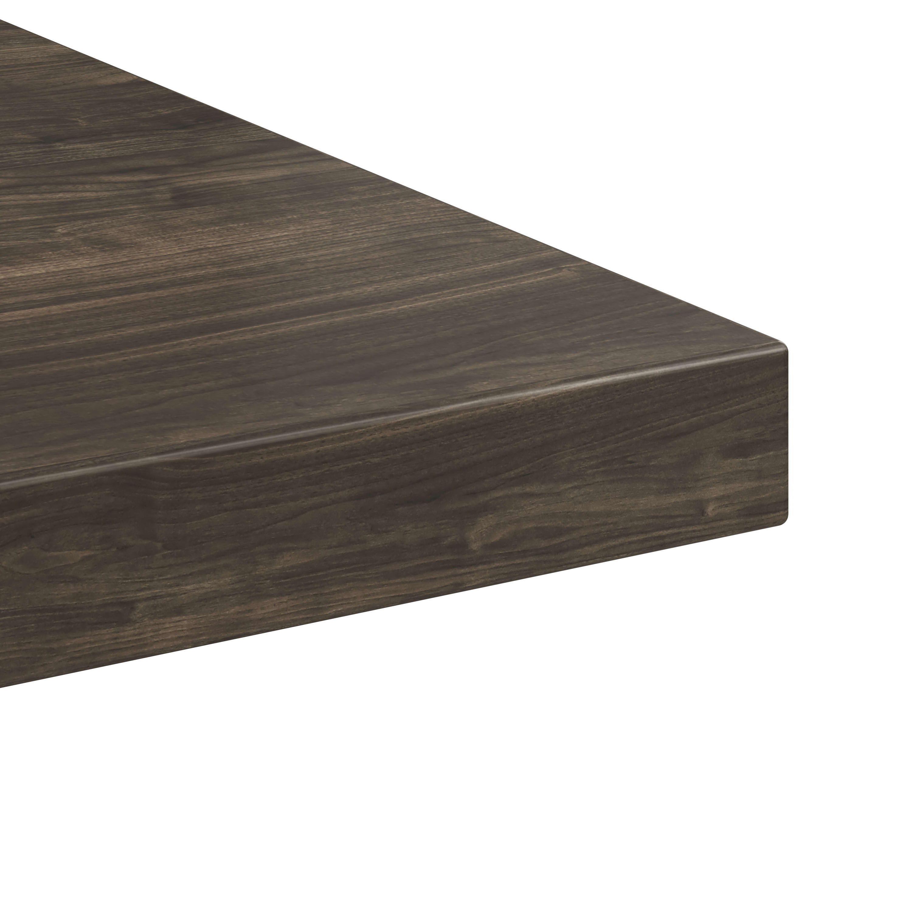 HON desks flat edge in Florence Walnut.