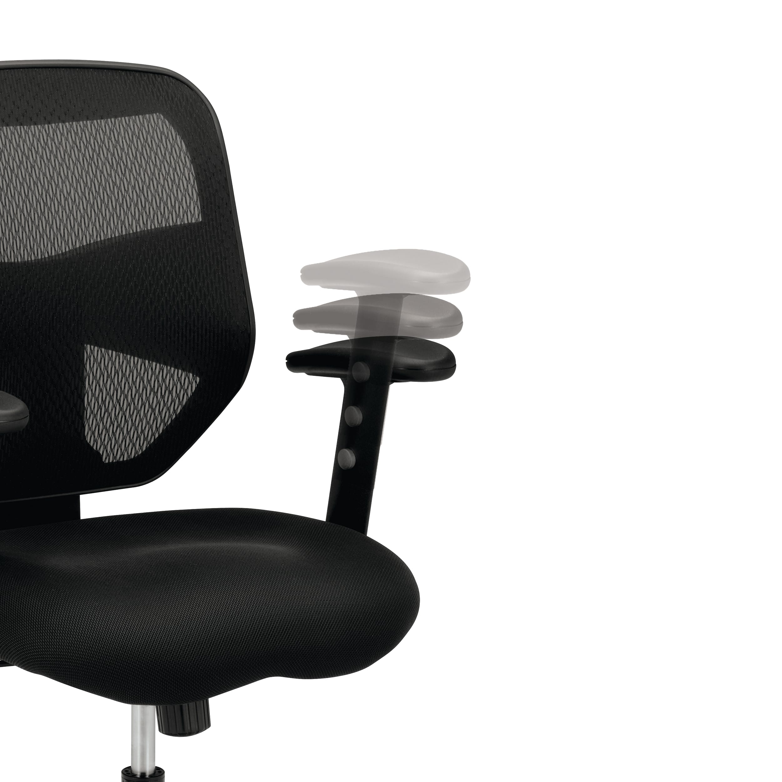 Prominent mesh task chair in Black