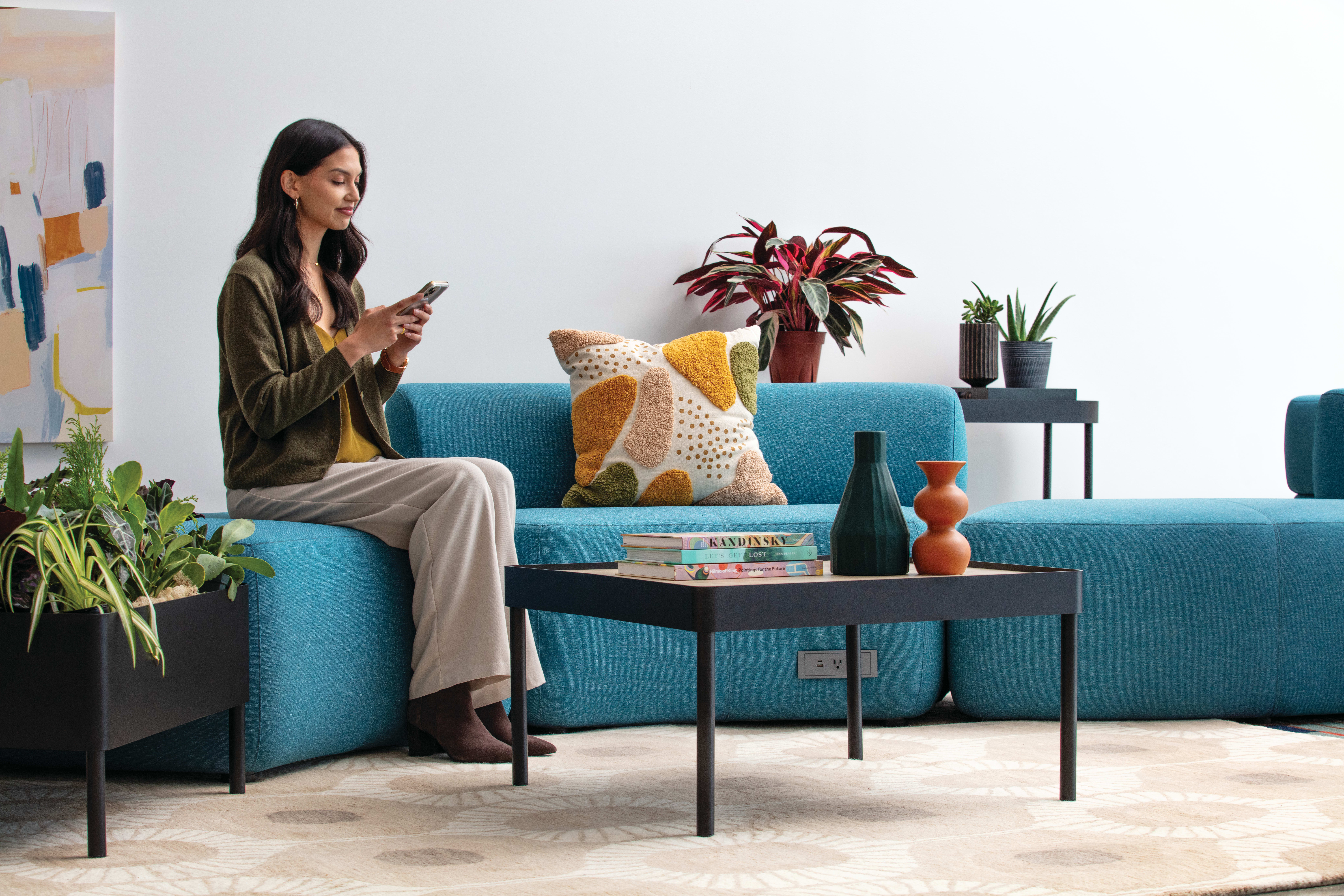 SoCo with Sculpt tables and planter