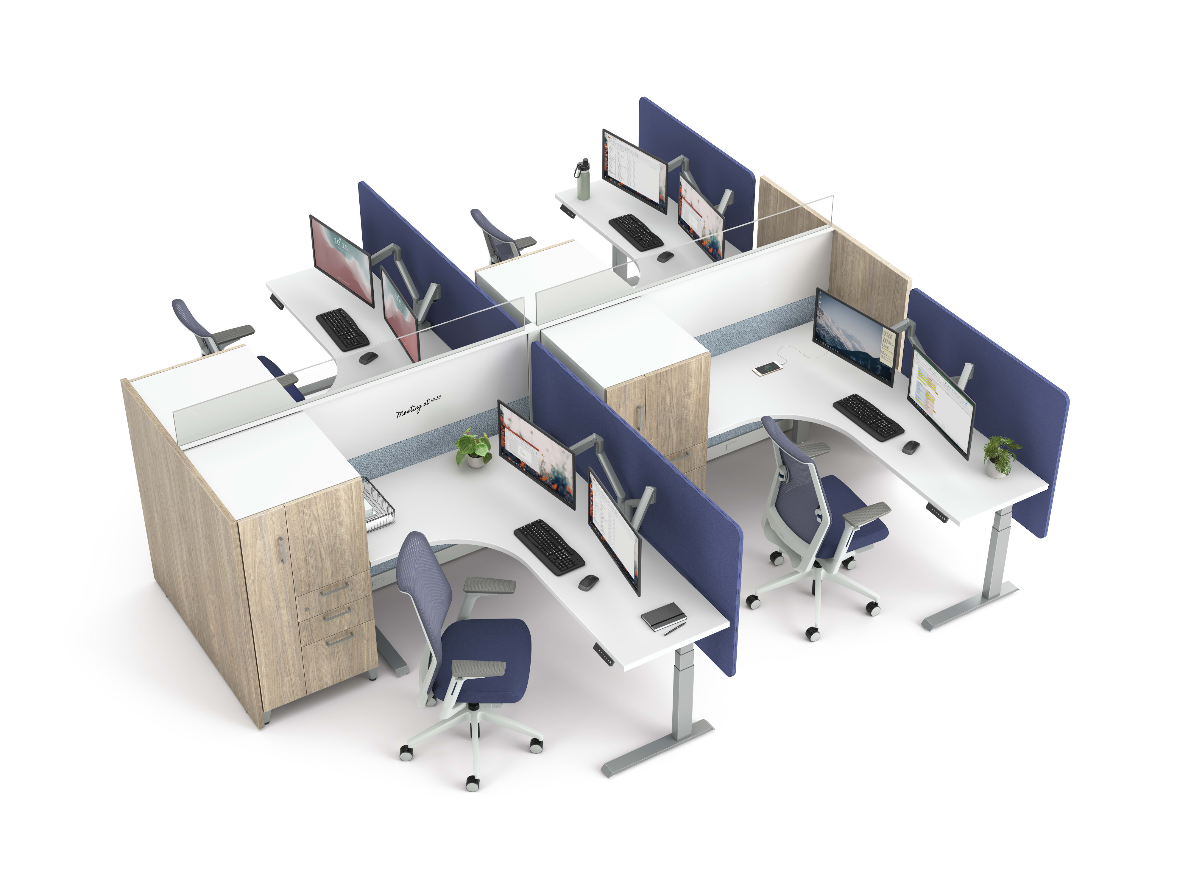 Abound workstation with Cipher seating