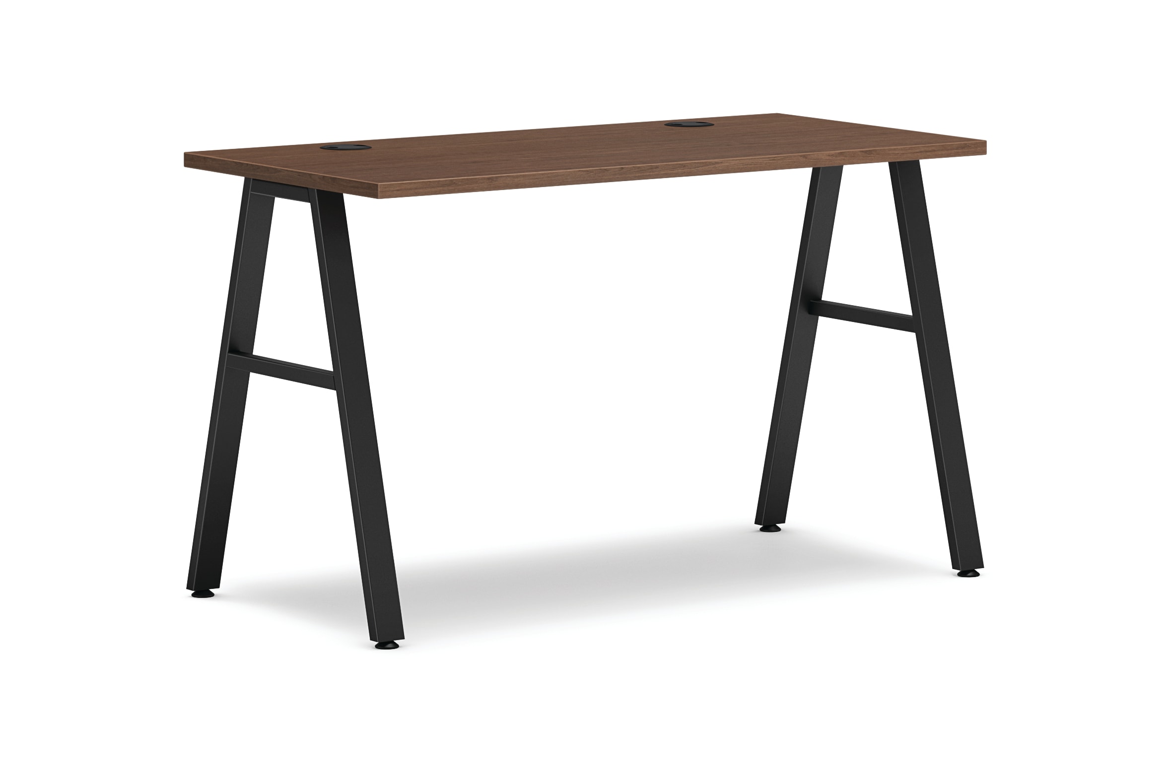 Mod table desk in Sepia Walnut and Black a-legs
