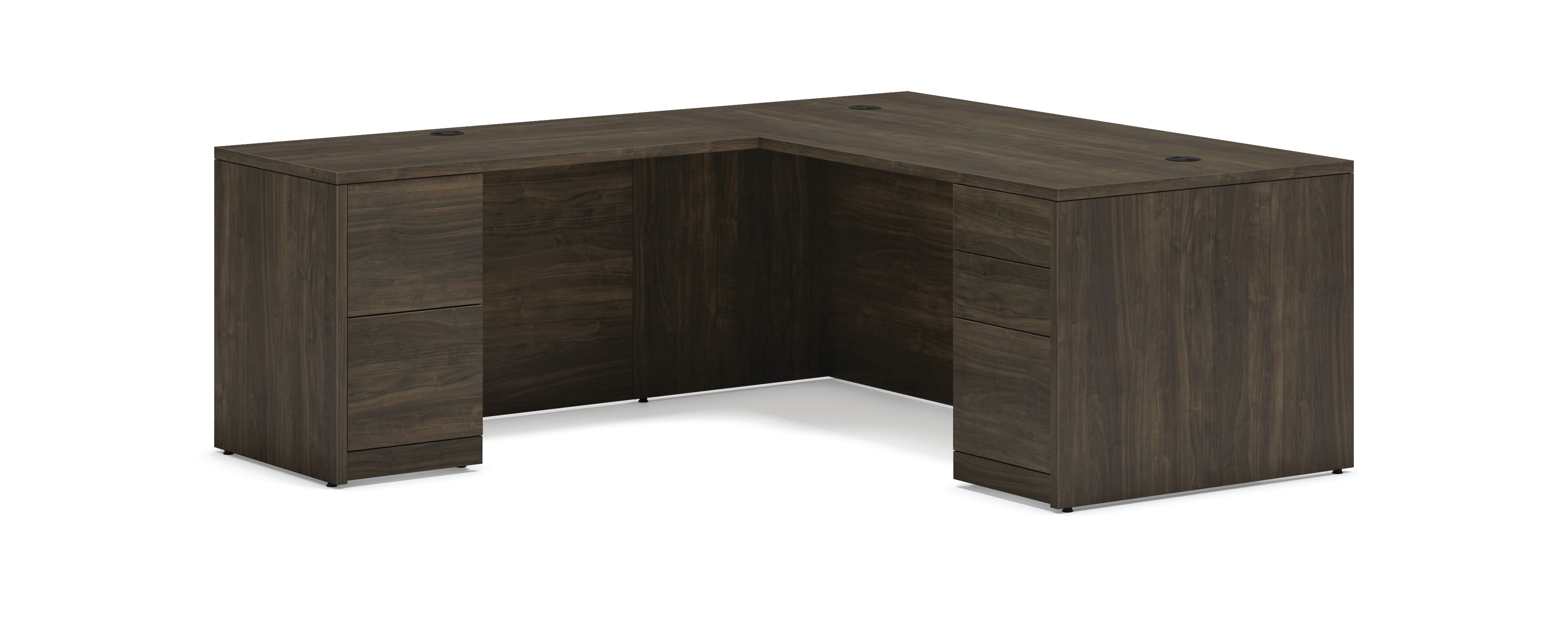 10500 Series l-station in Florence Walnut laminate