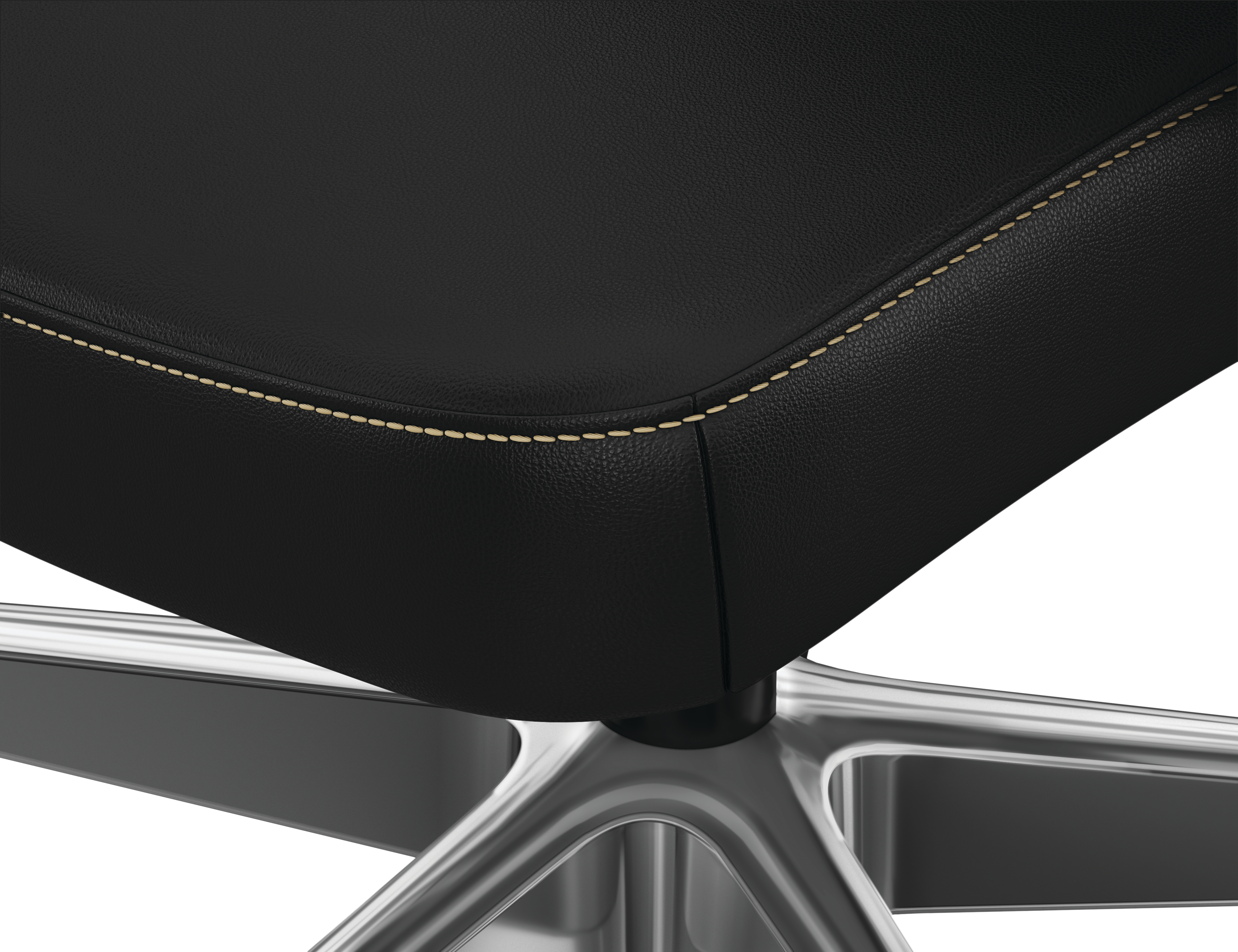 Cofi chair Natural seat stitch detail