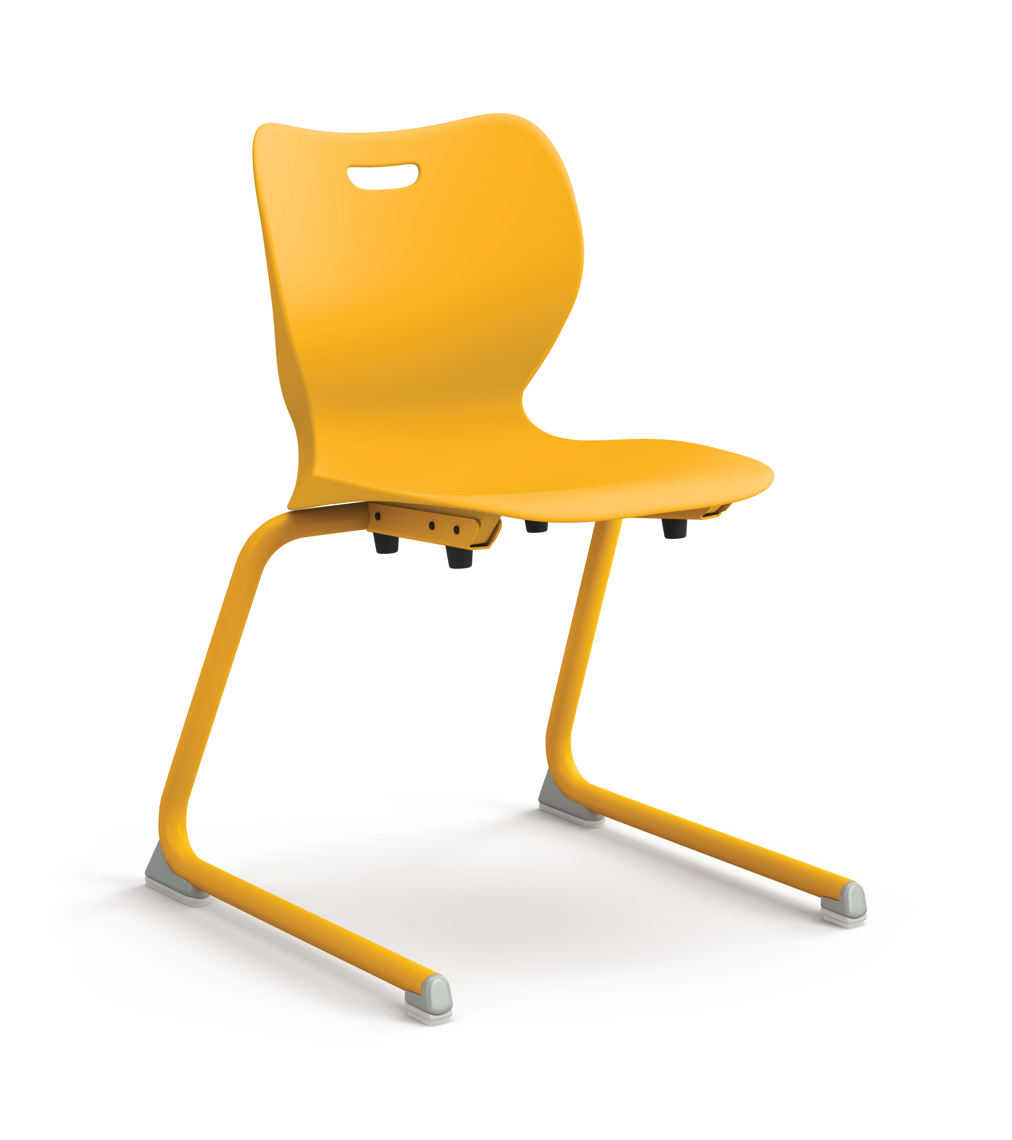 SmartLink Cantilever Chair in Ochre Shell and legs.