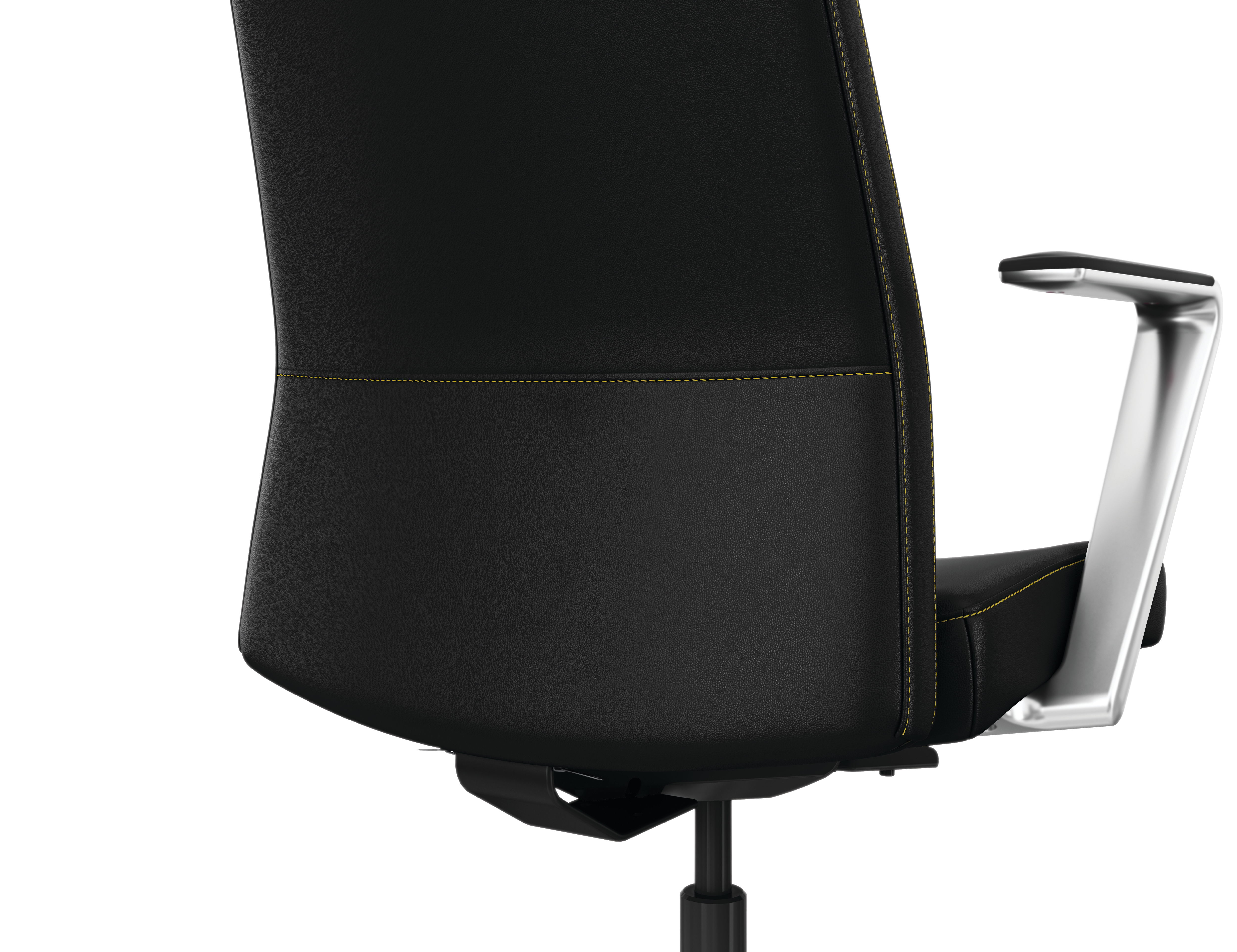 Cofi chair Yellow stitch detail