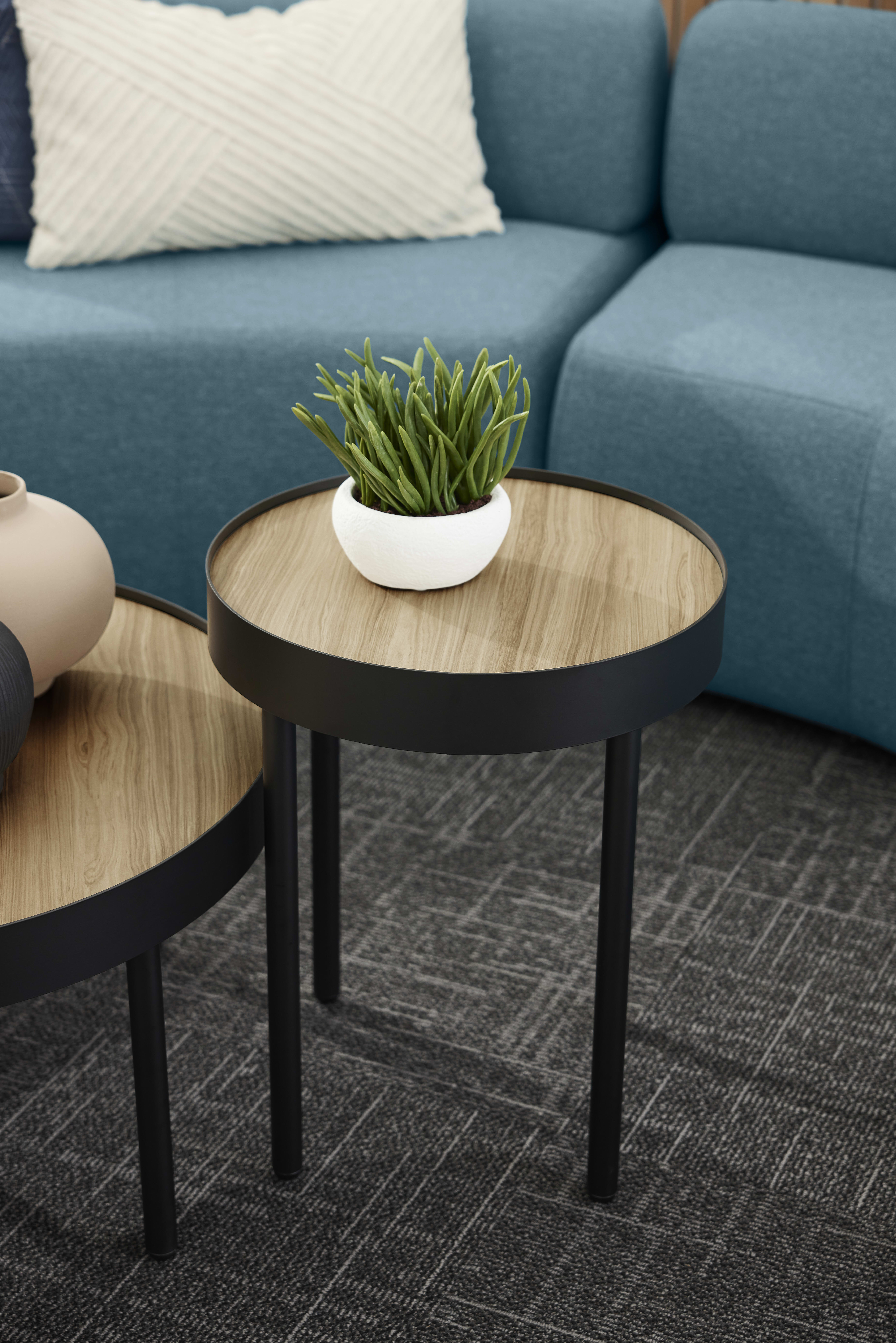 SoCo Modular Lounge with Sculpt Occasional Tables.