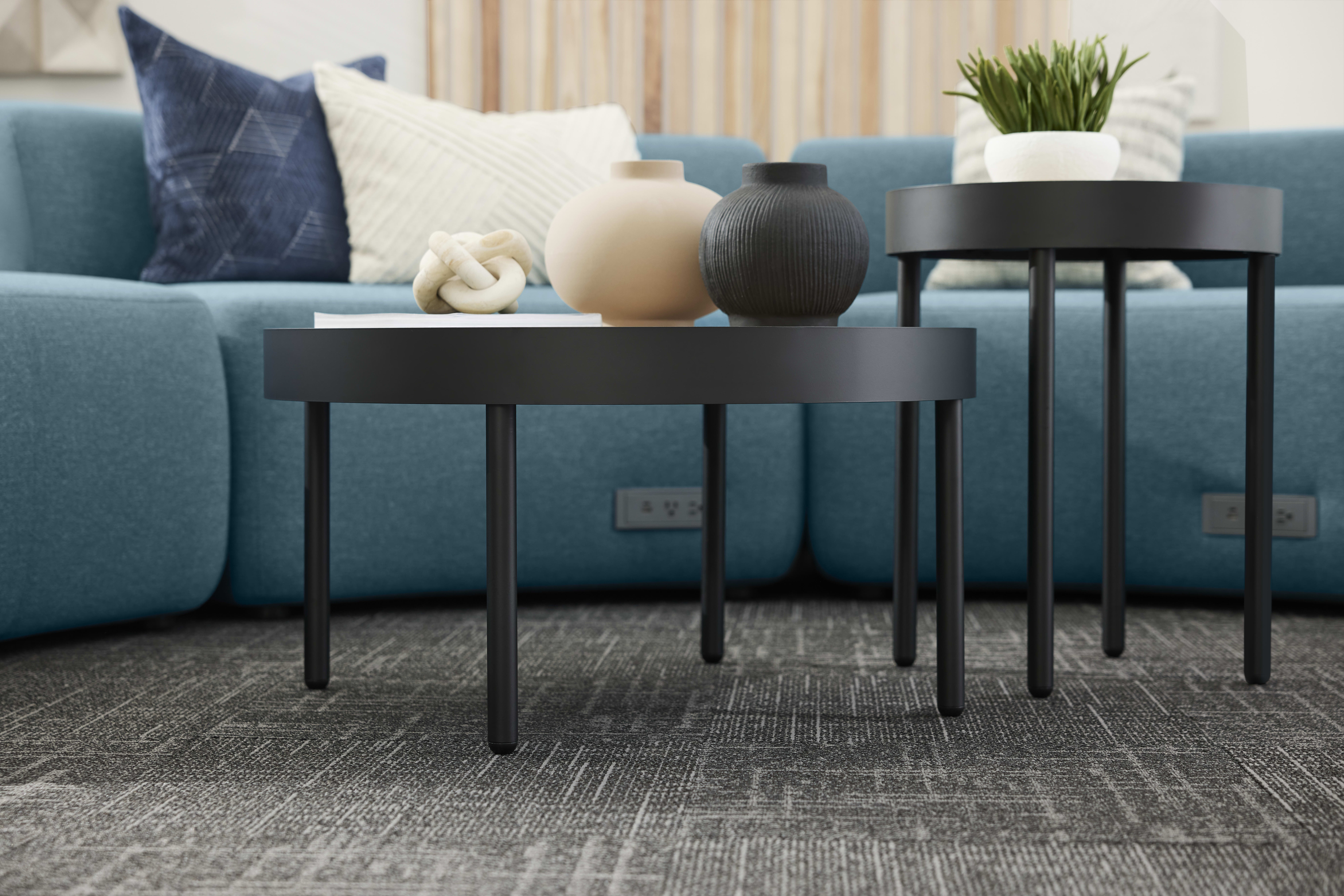 SoCo Modular Lounge with Sculpt Occasional Tables.