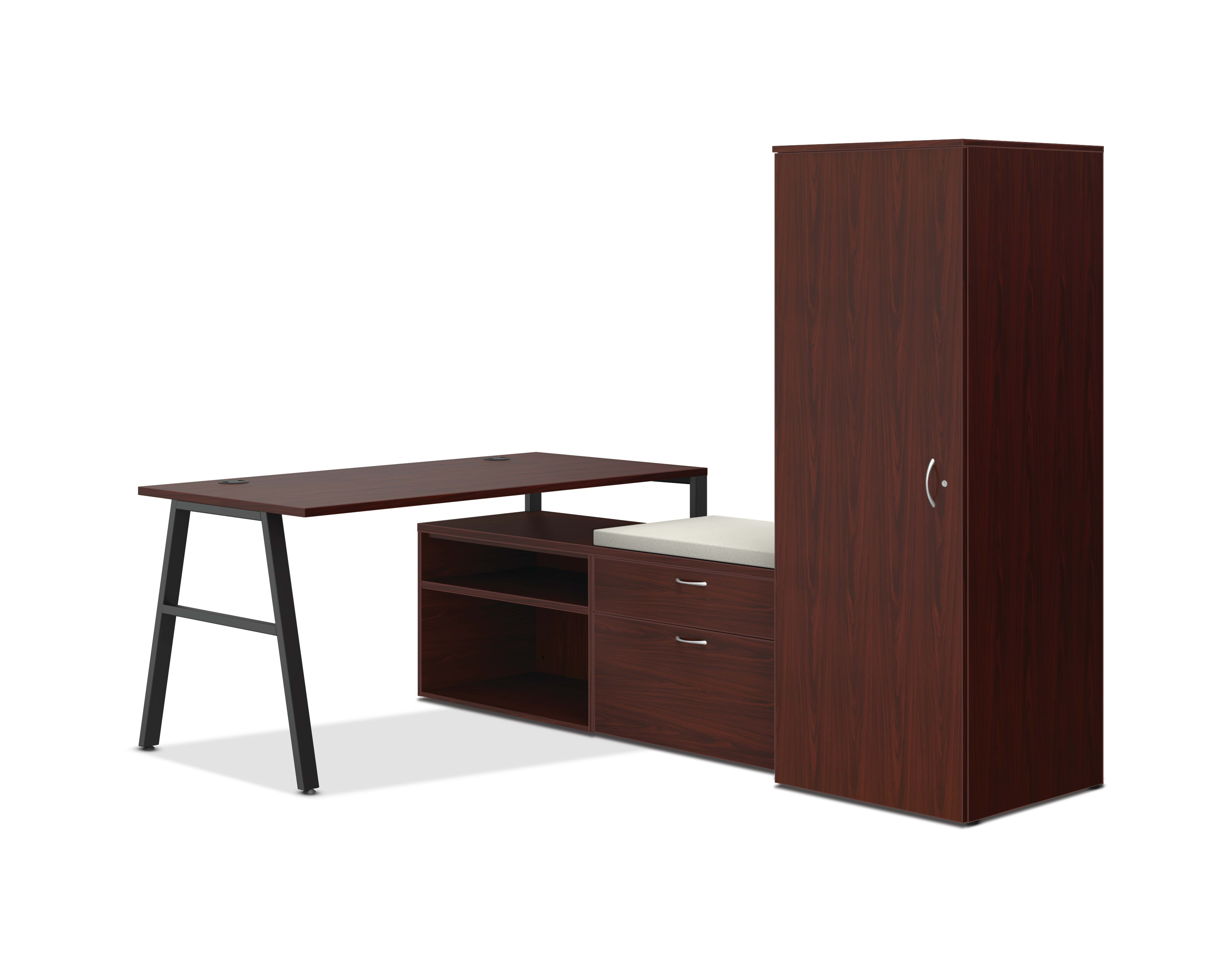 HON Mod A-Leg Desk with Personal Storage