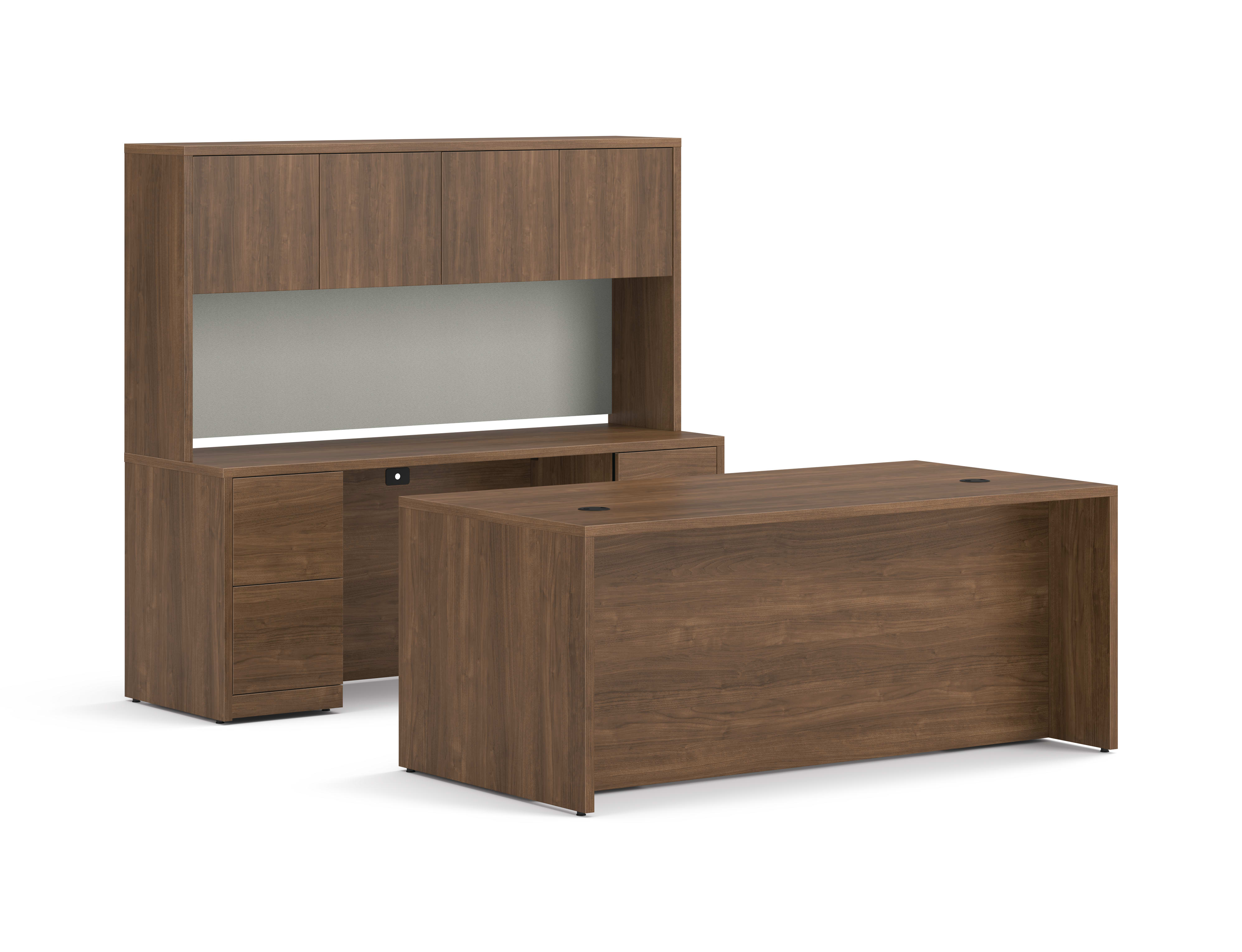 10500 Series Desk Credenza Stack in  Pinnacle Laminate.