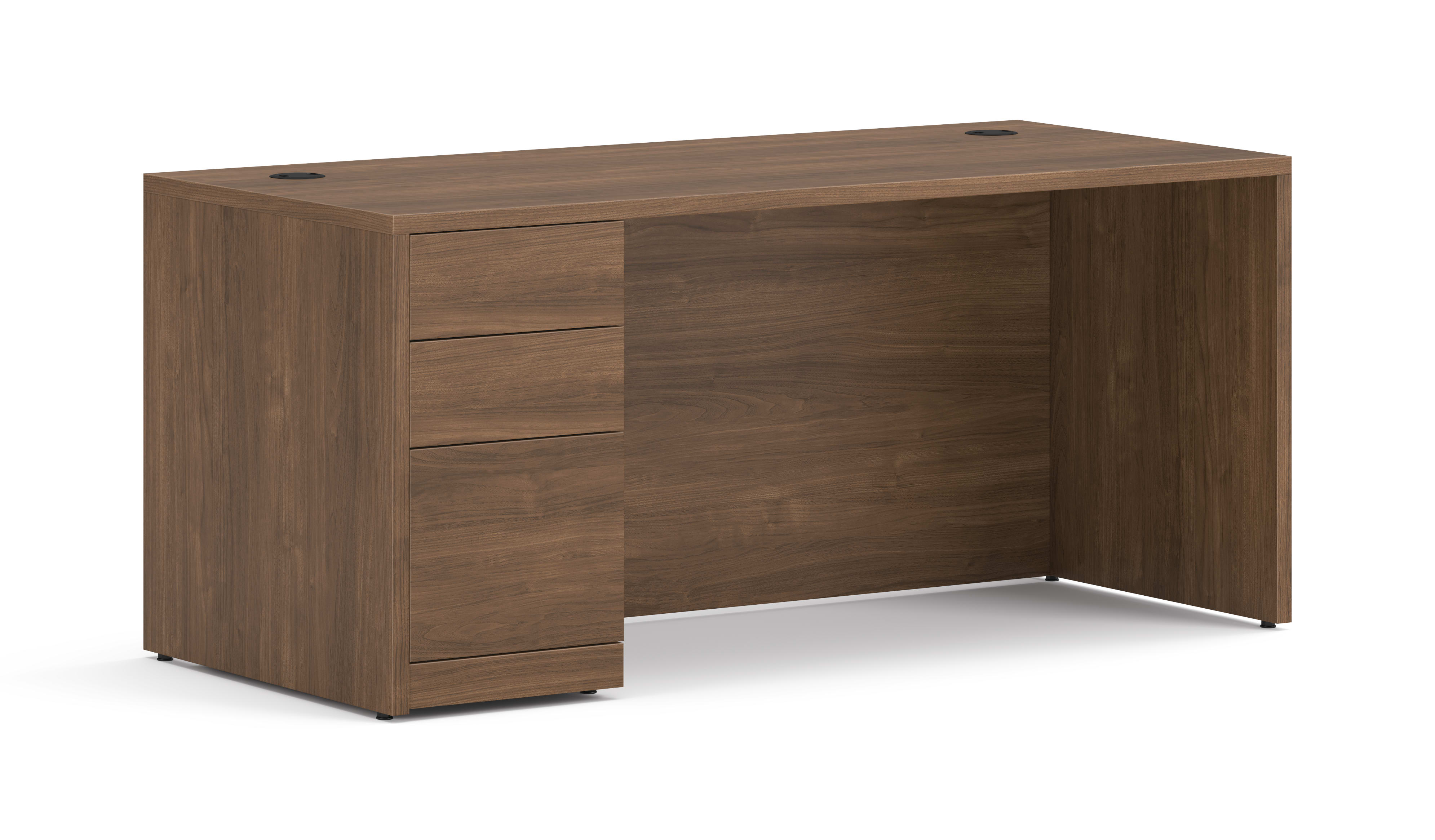 10500 Series Single Pedestal Desk in  Pinnacle Laminate.