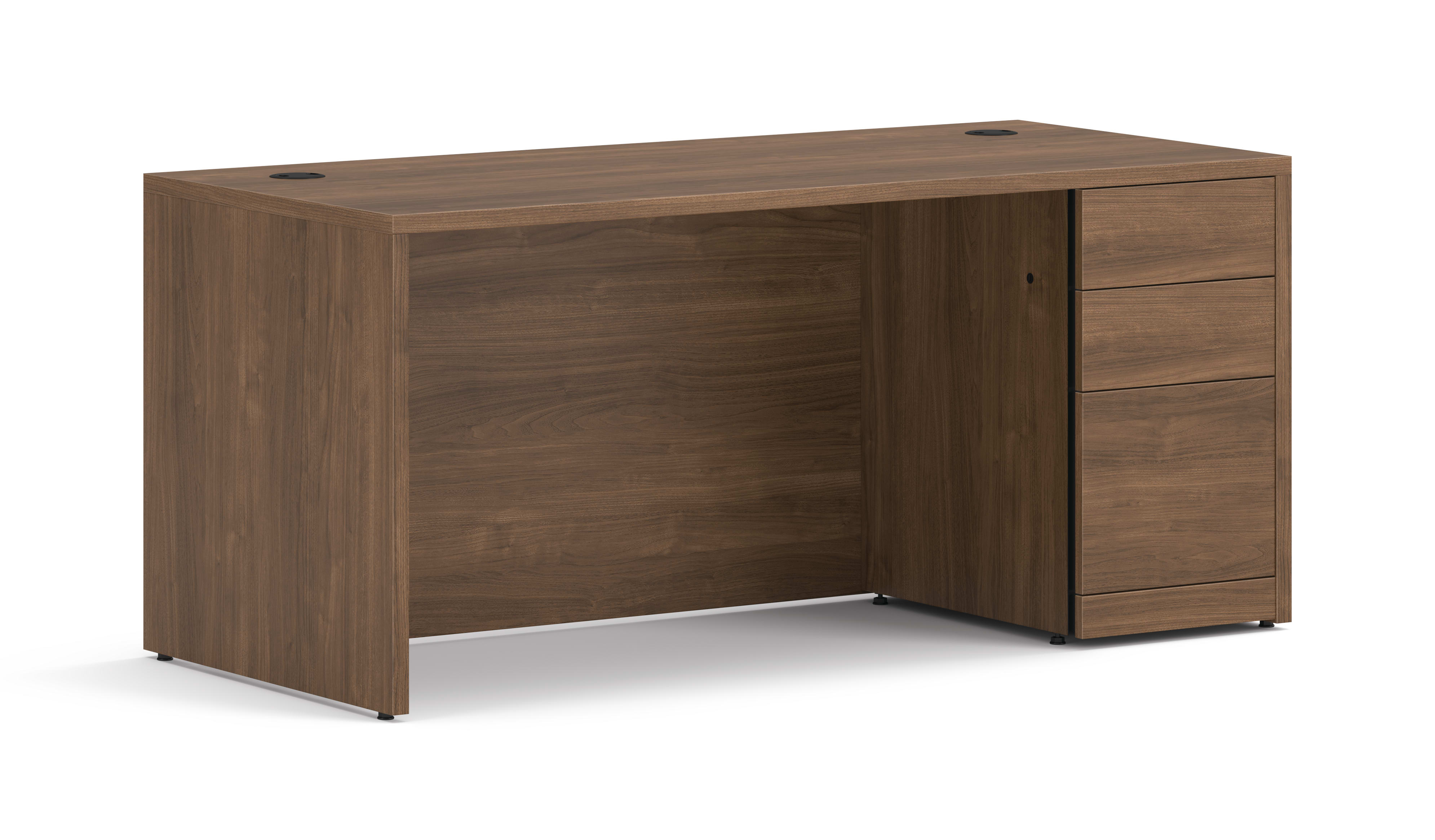 10500 Series Single Pedestal Desk in  Pinnacle Laminate.