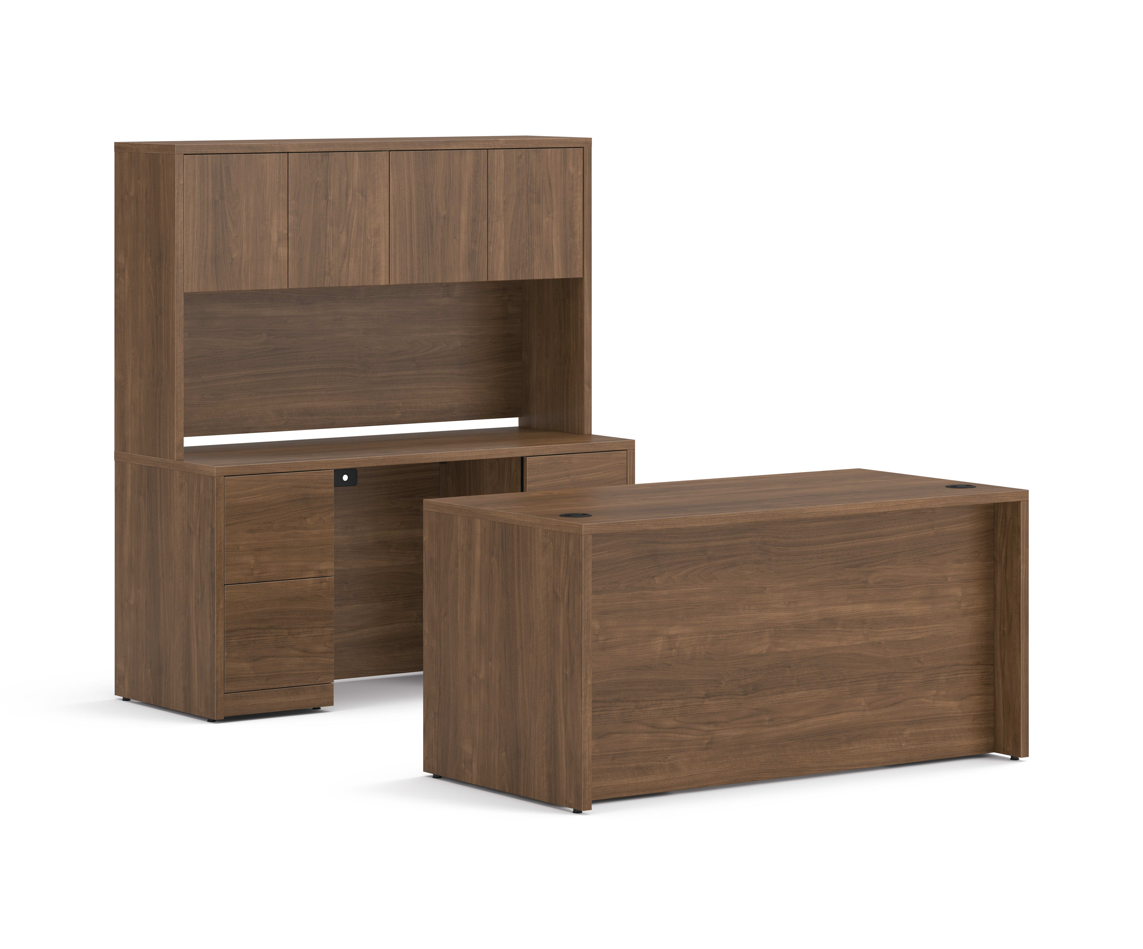 10500 Series Desk Credenza Stack in  Pinnacle Laminate.