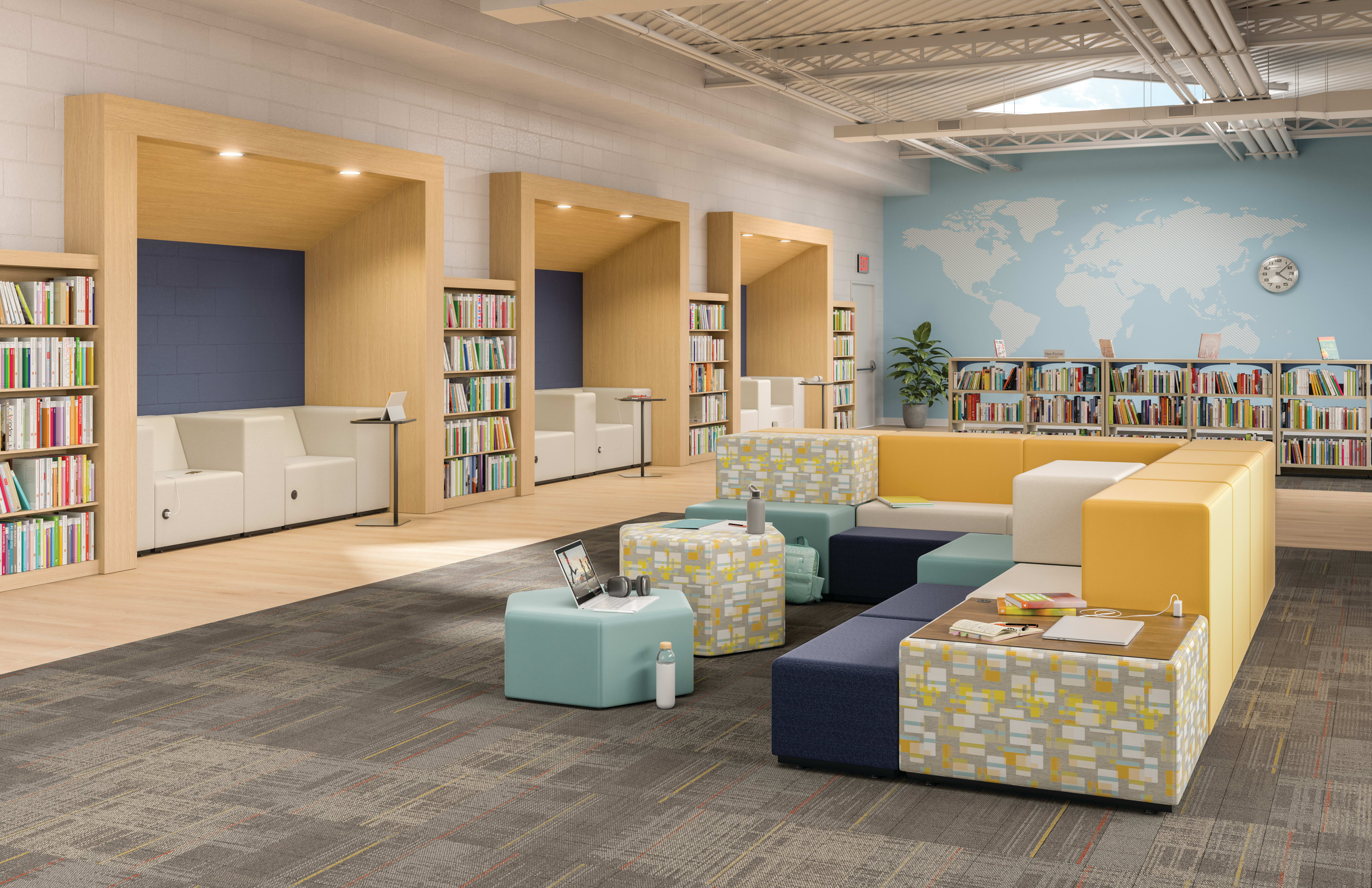 Tangram Education Soft Seating with Birk Tables 