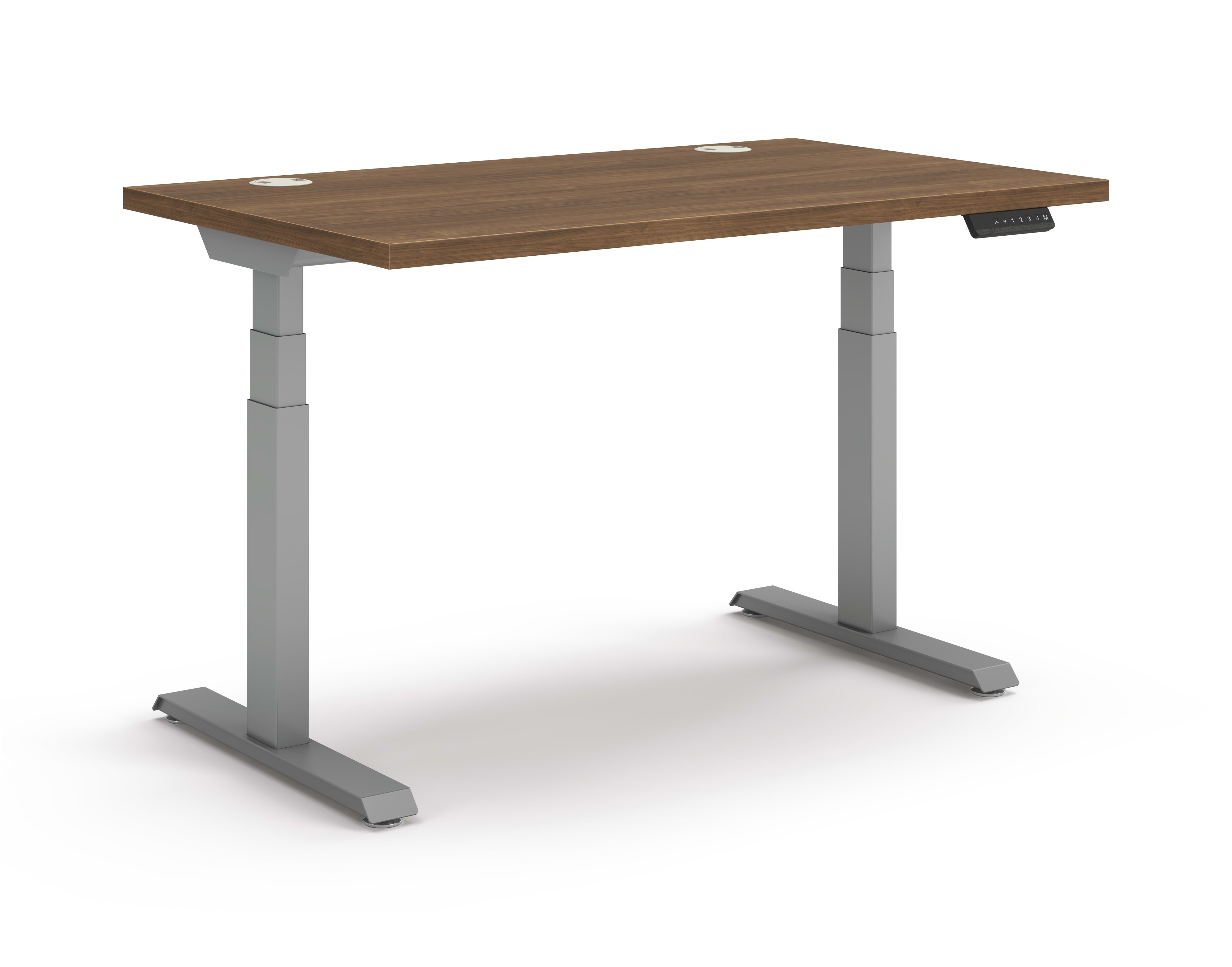 Coordinate Height Adjustable Table in Pinnacle Top and Silver Base