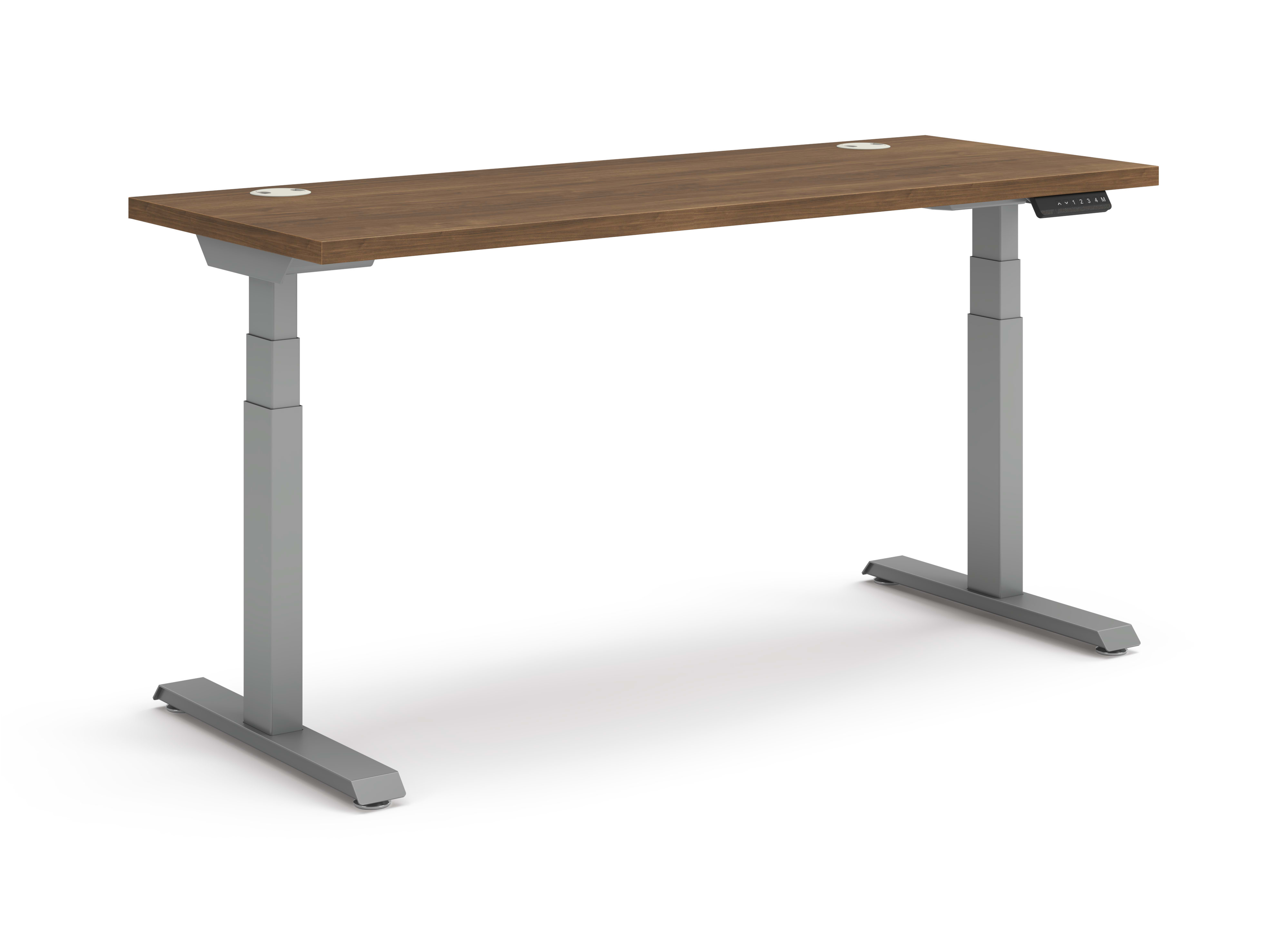 Coordinate Height Adjustable Table in Pinnacle Top and Silver Base