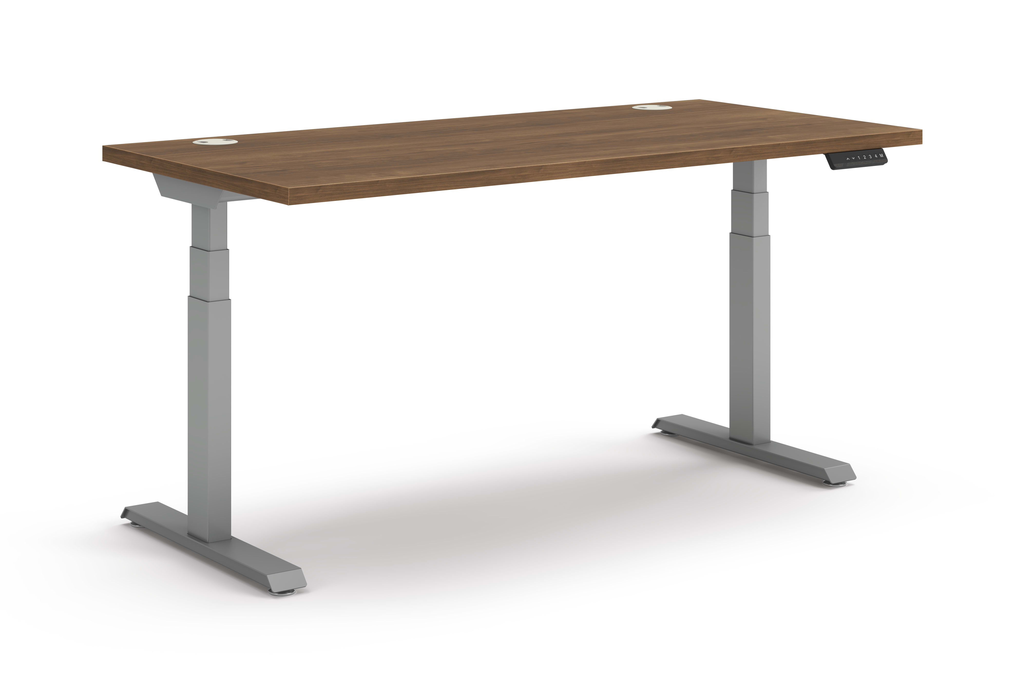 Coordinate Height Adjustable Table in Pinnacle Top and Silver Base