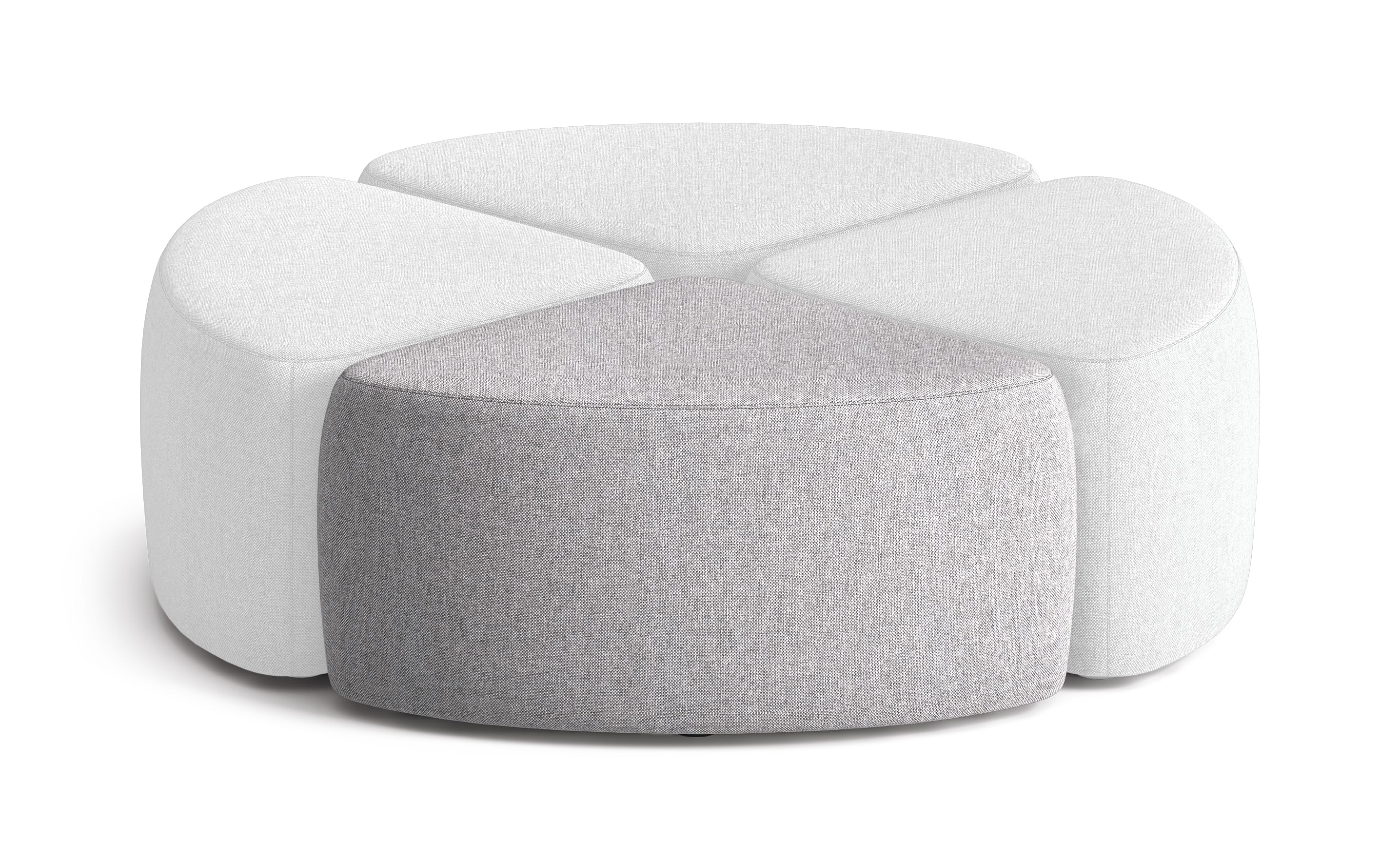 Four SoCo Quarter Circle Seats arranged to make a full circle.