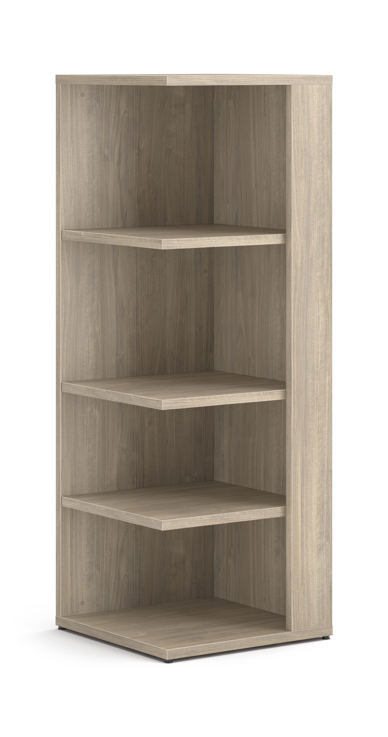 10500 Series square end cap bookshelf with four shelves