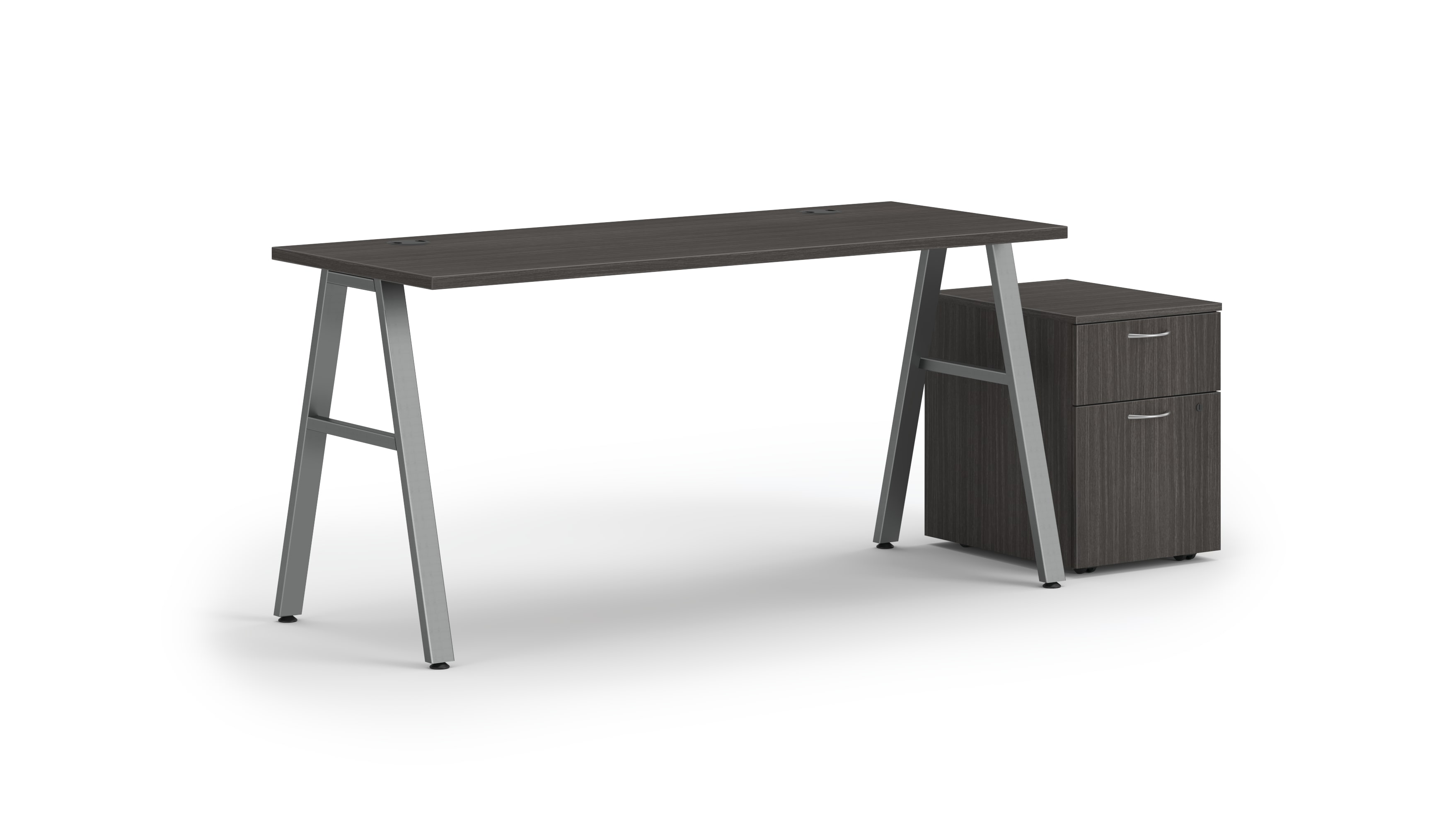 HON Mod A-Leg Desk with Personal Storage