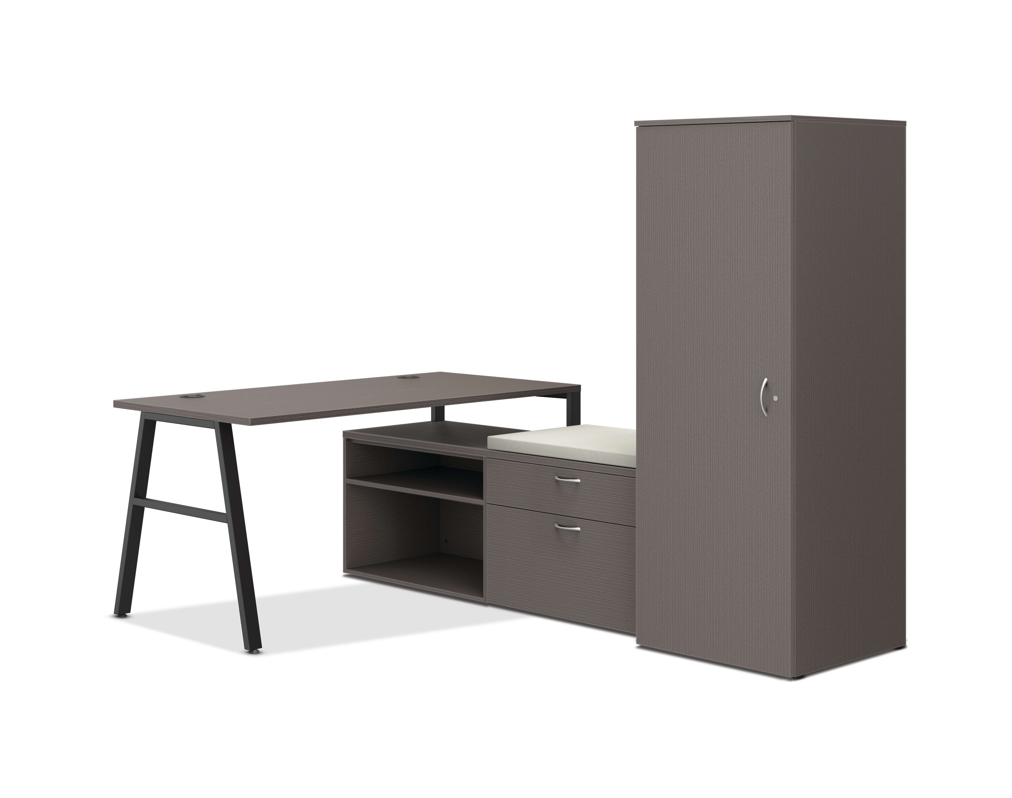 HON Mod A-Leg Desk with Personal Storage