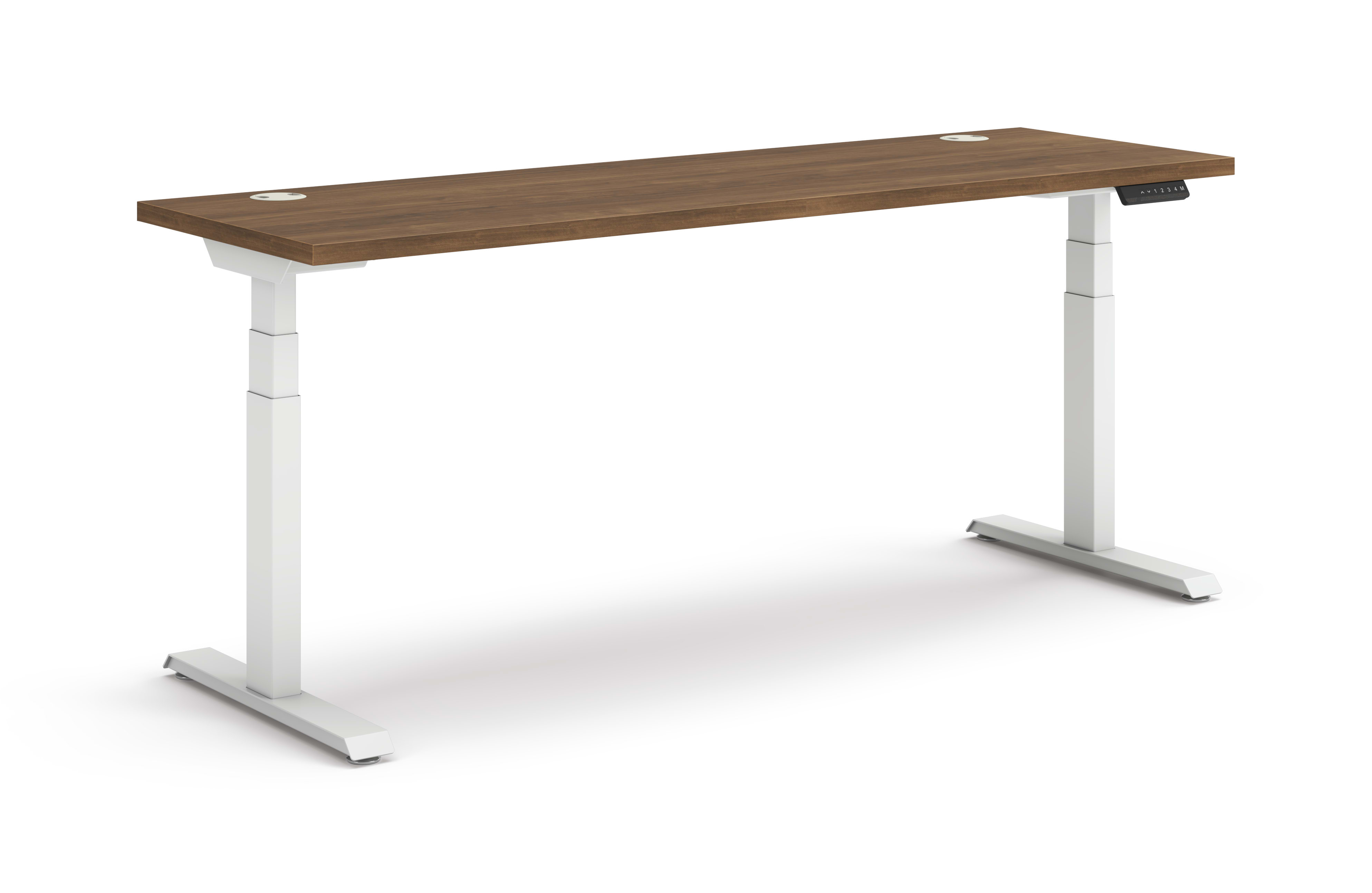 Coordinate Height Adjustable Table in Pinnacle Top and White Base