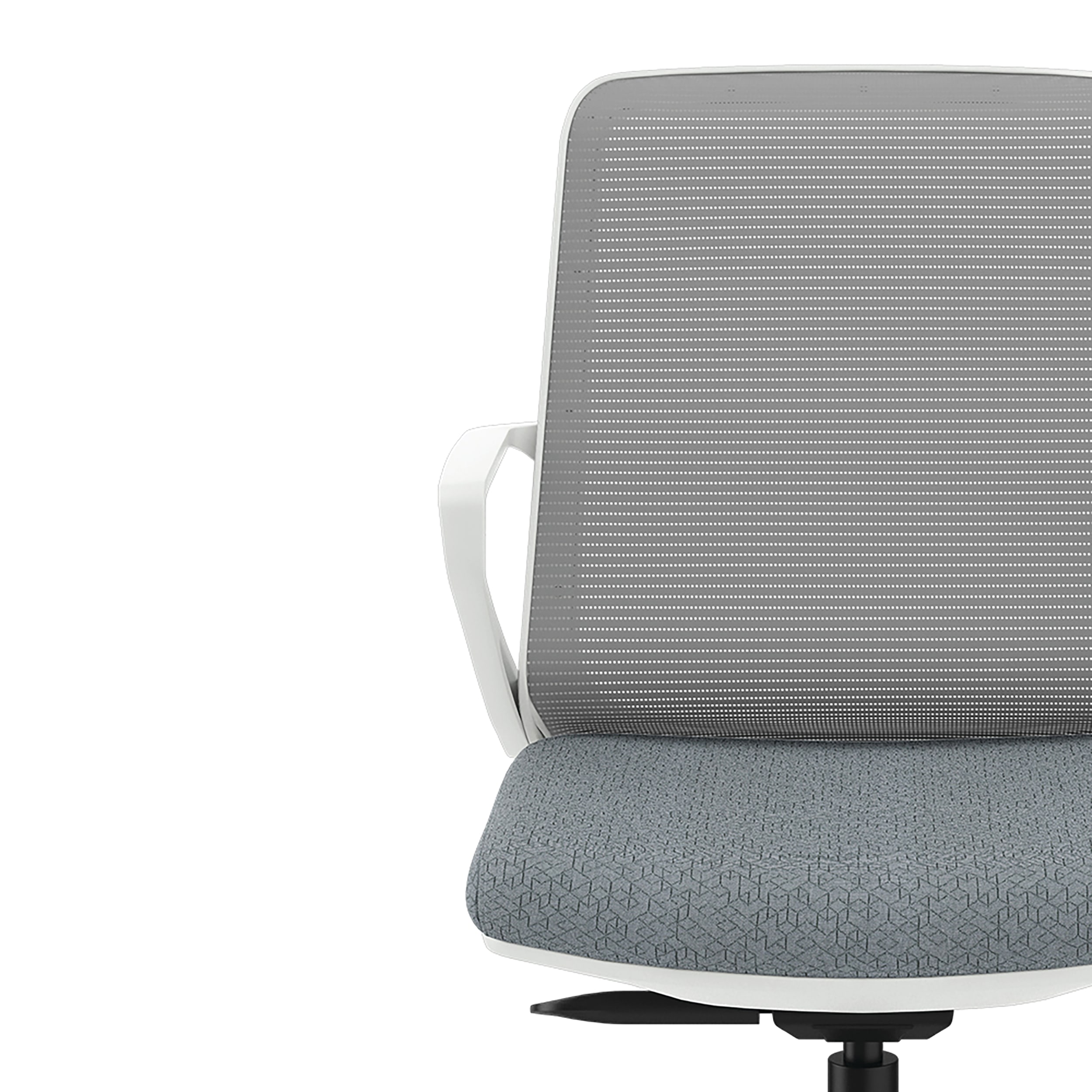 Cliq task chair in Gray with White frame