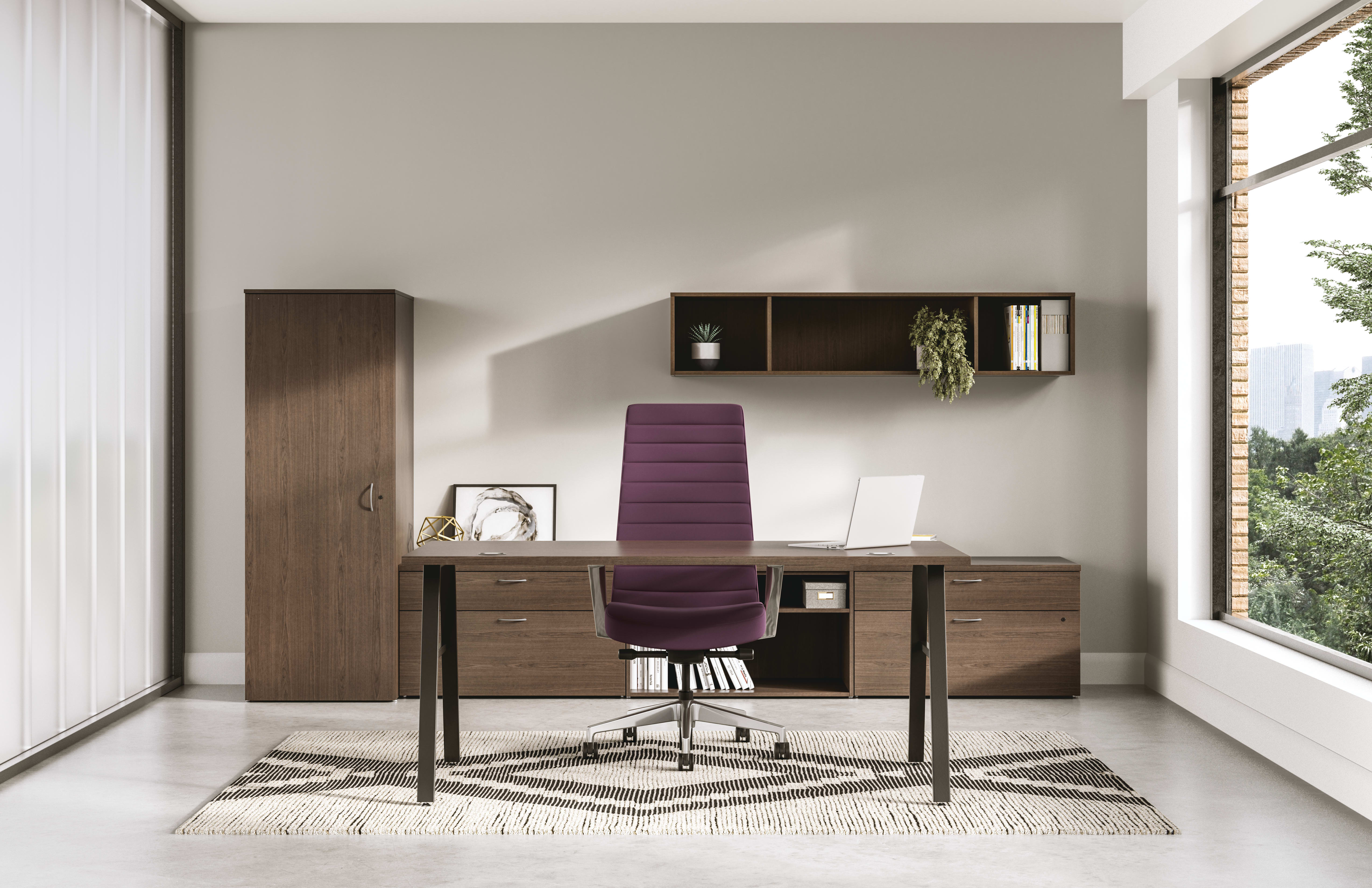 Cofi Executive Chair with Mod Desking and Storage.