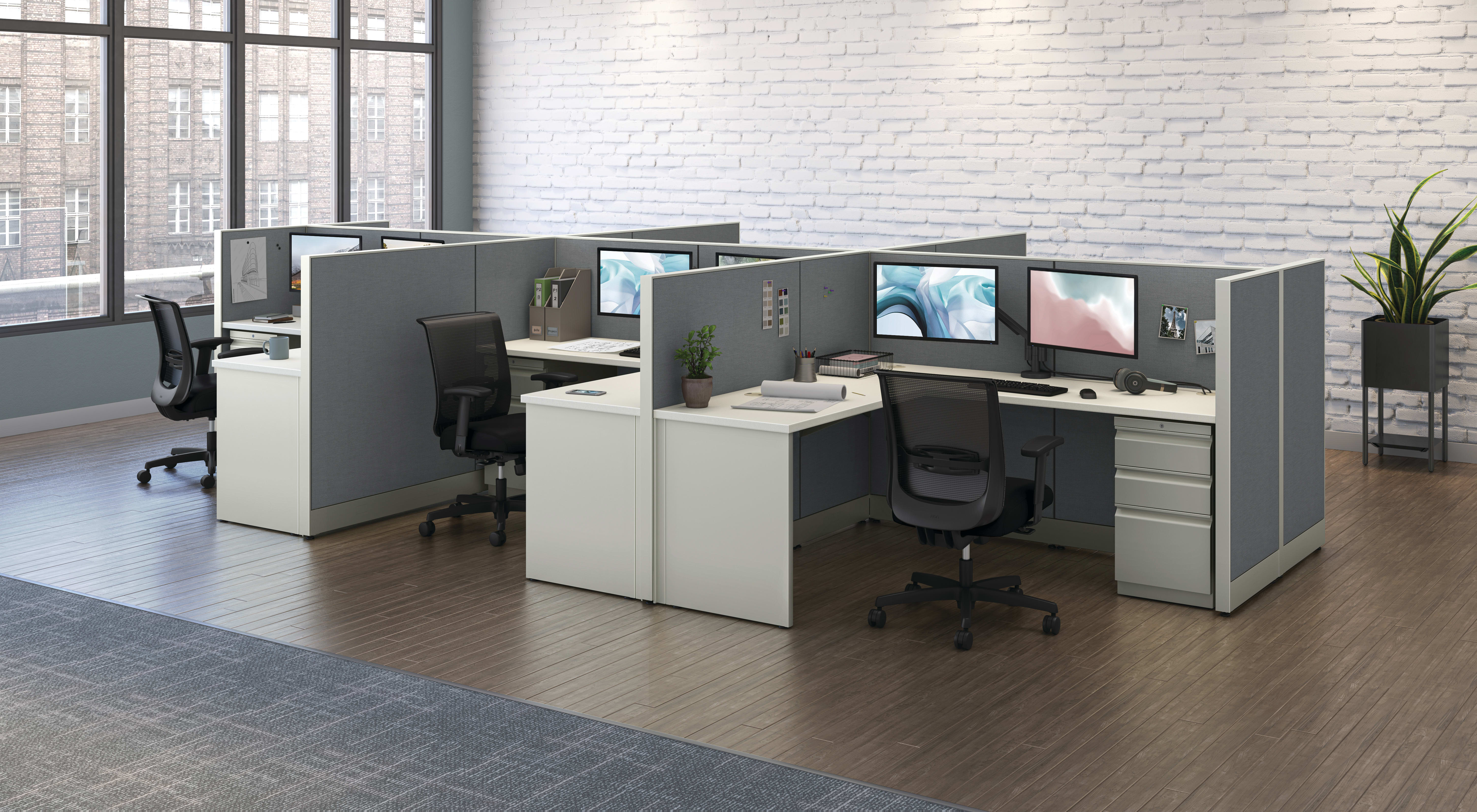 Accelerate workstations with Convergence seating and Brigade storage.