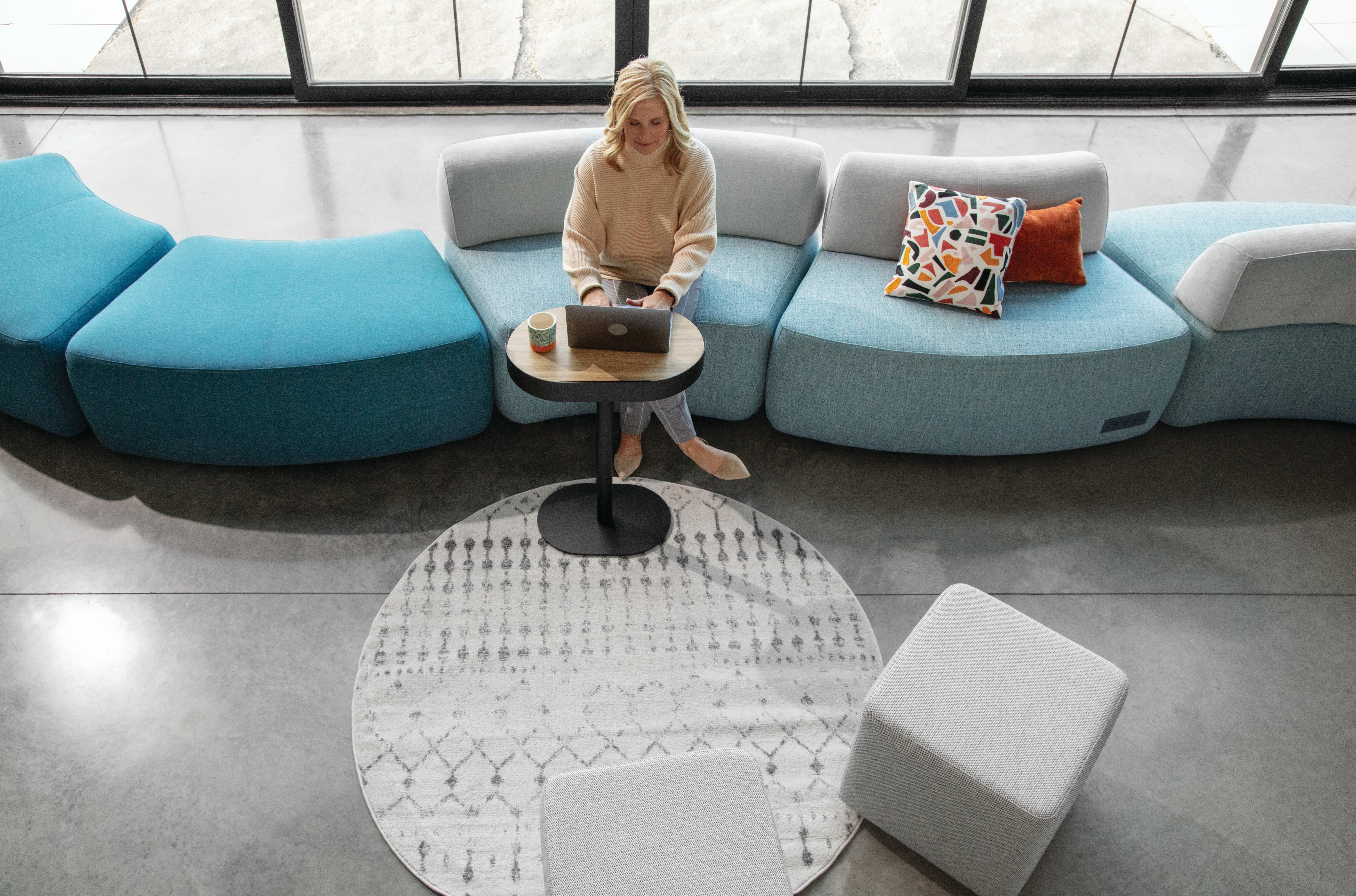 SoCo with Sculpt table and Flock seating