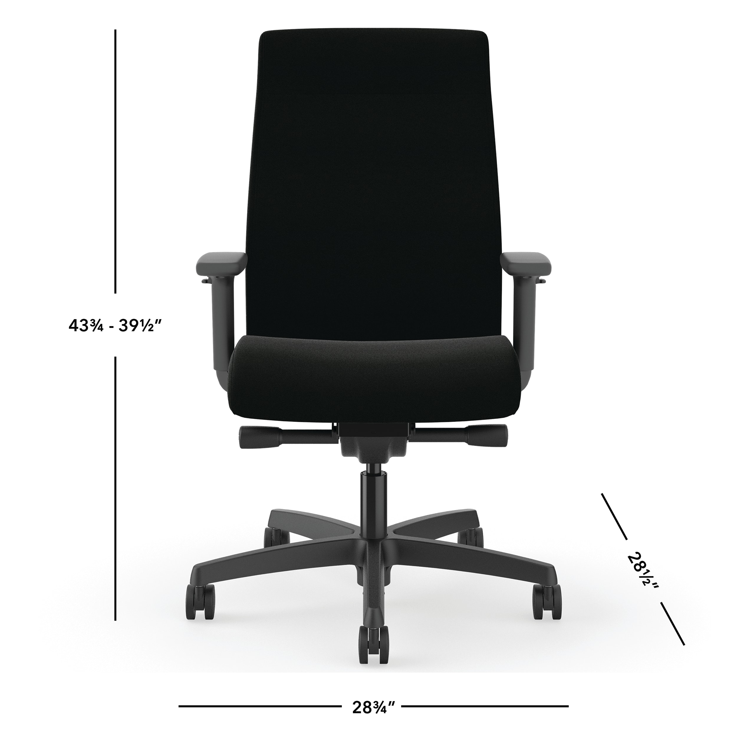 Ignition guest chair in Black with Black mesh and frame