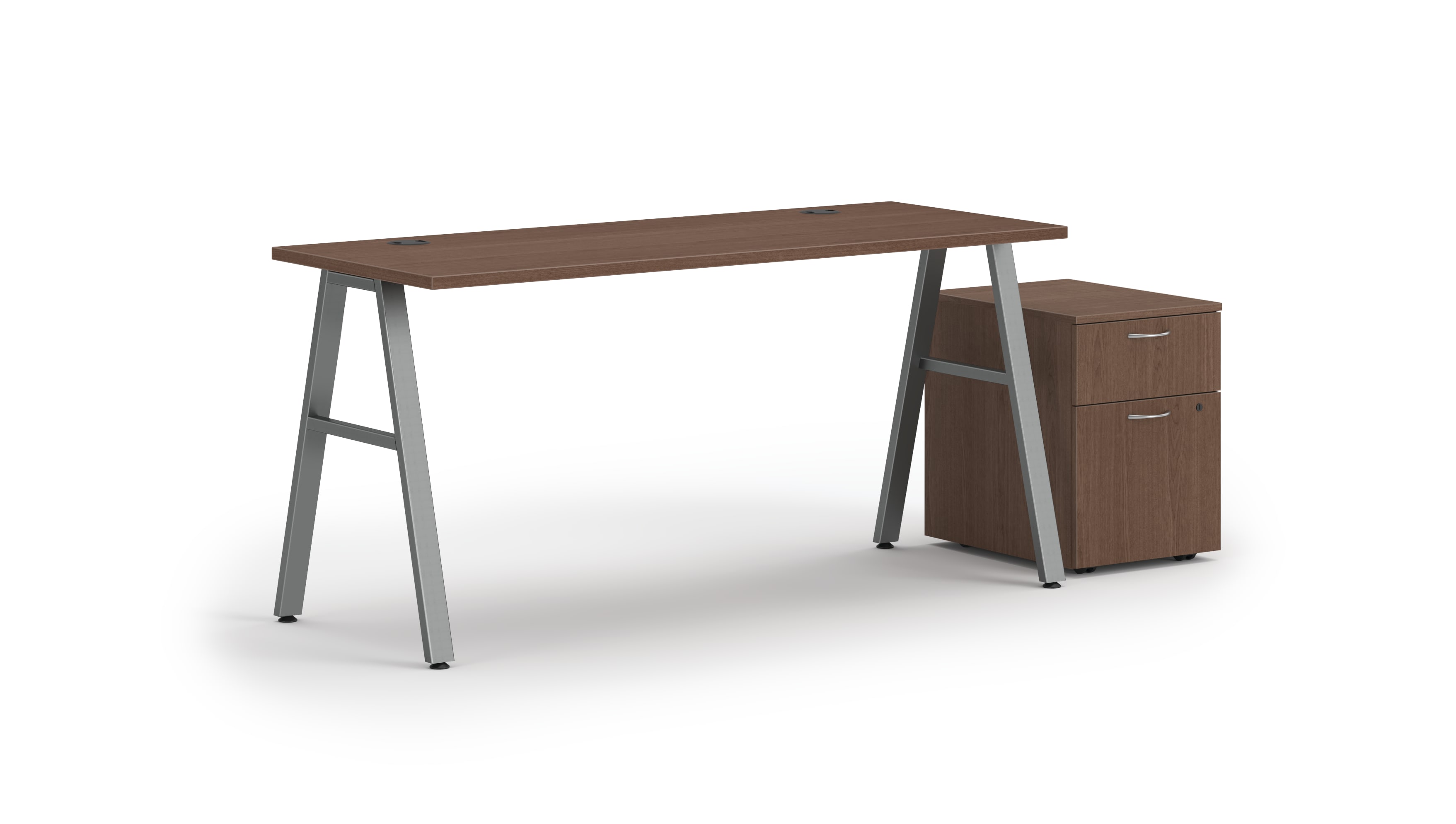 HON Mod A-Leg Desk with Personal Storage