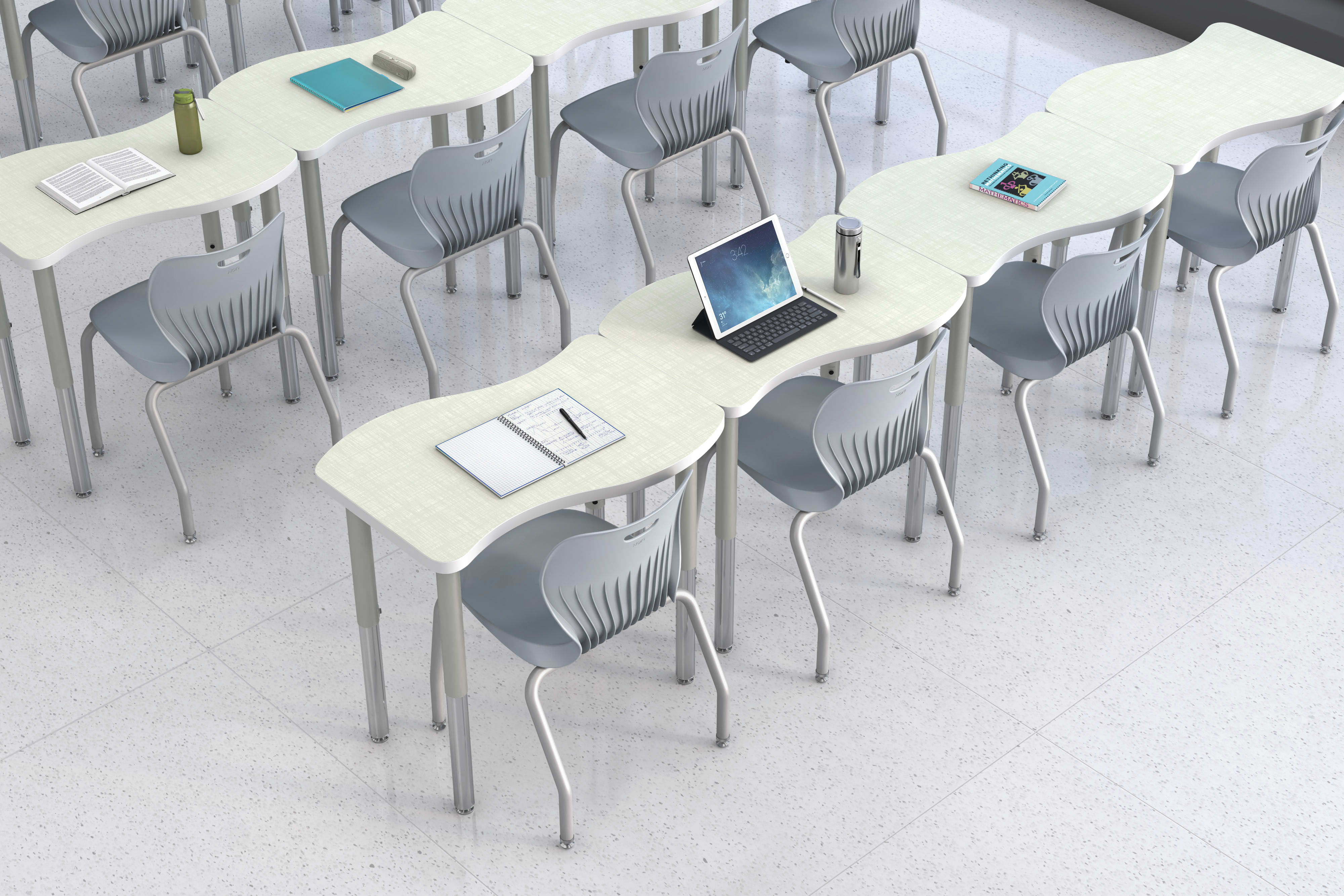 A Classroom Setting Featuring HON Build Student Desks and SmartLink Student Seating.