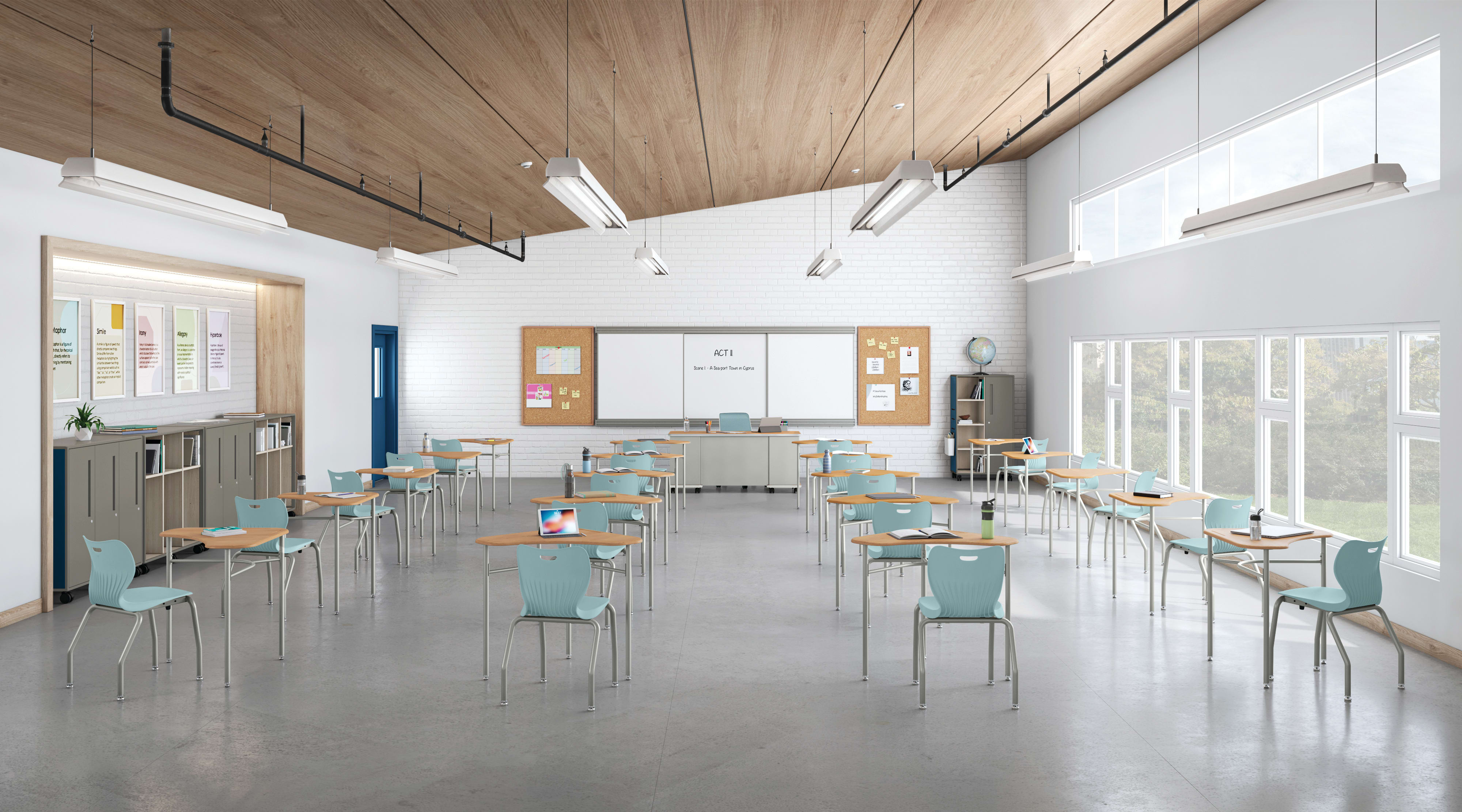 SmartLink Seating and Desking with Class-ifi Storage.