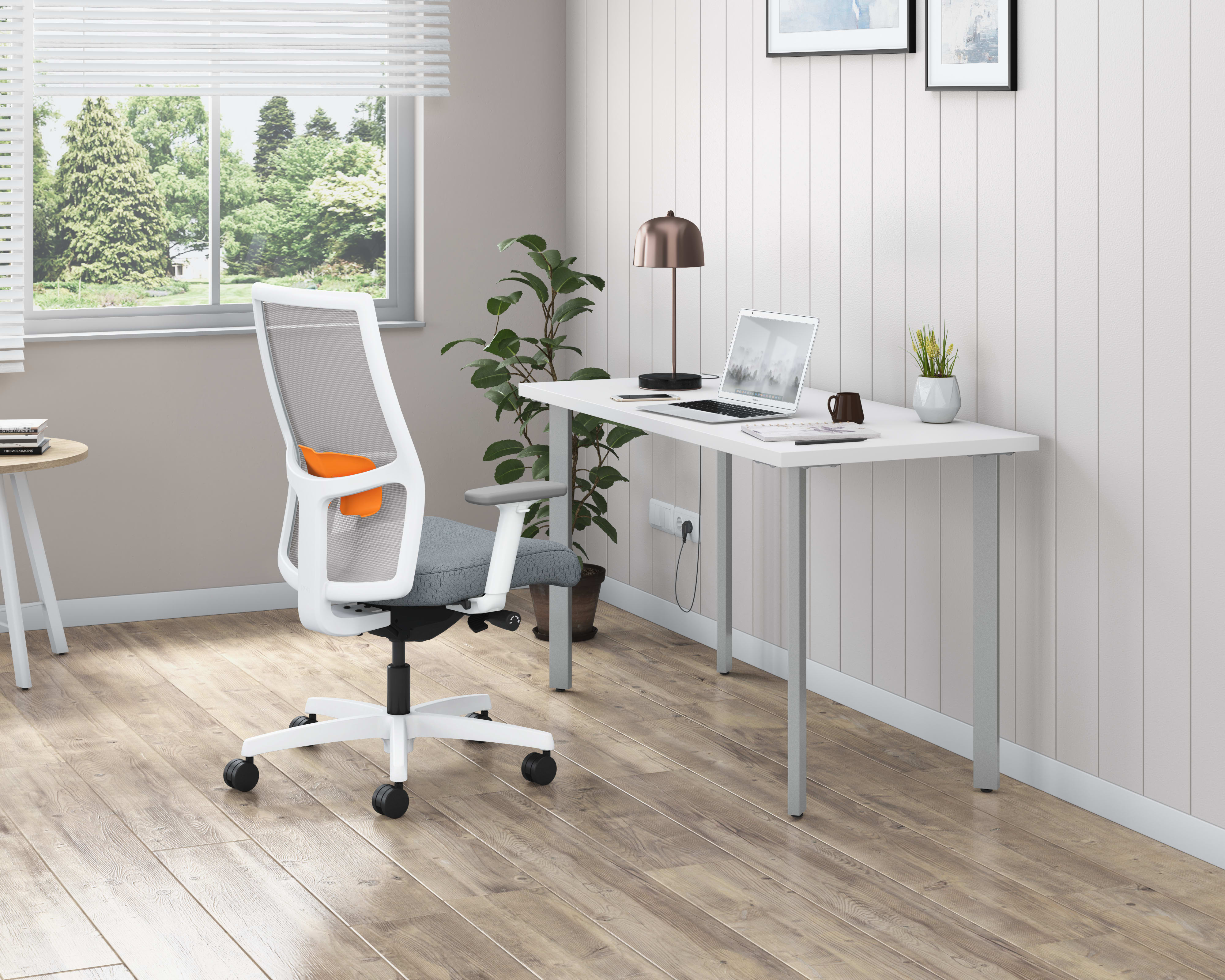 Ignition mesh task chair with Coze desk in home office