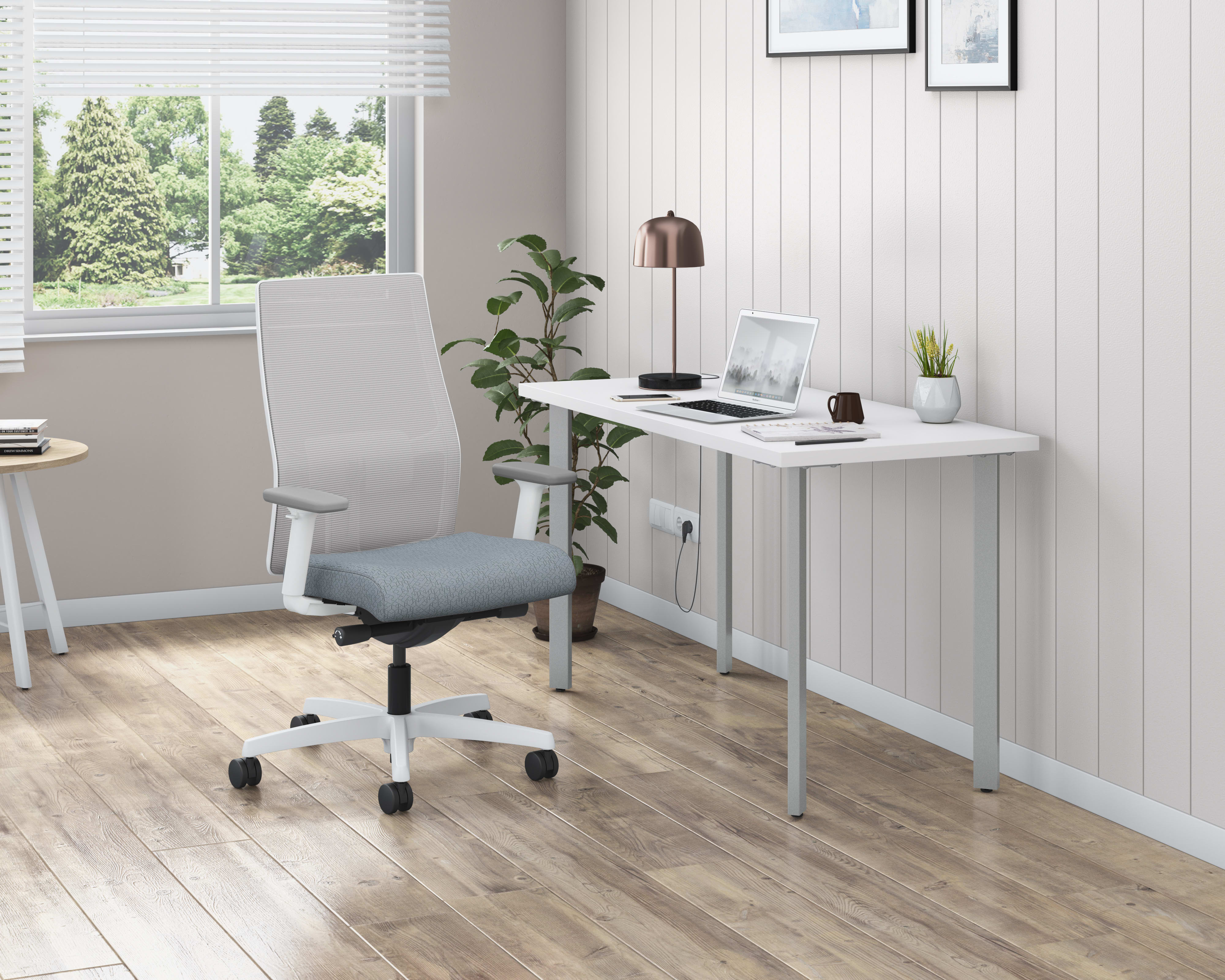 Ignition mesh task chair with Coze desk in home office