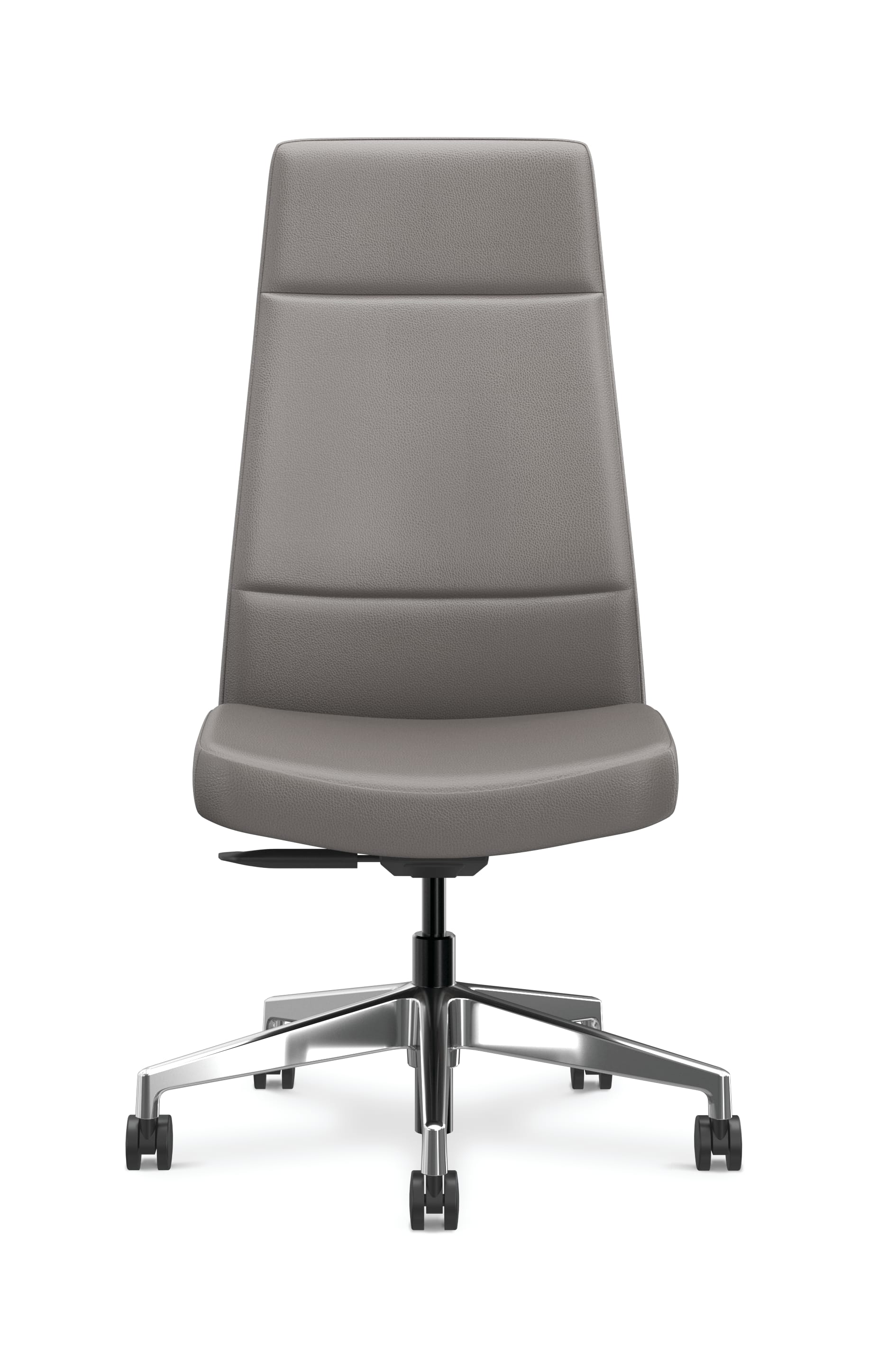 Cofi executive high-back chair with solid stitch shown in leather