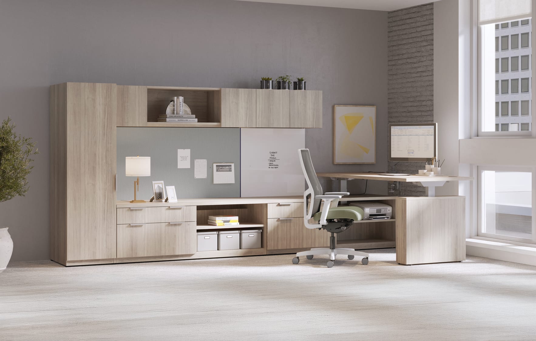 Concinnity desking with Ignition and Flock Seating.