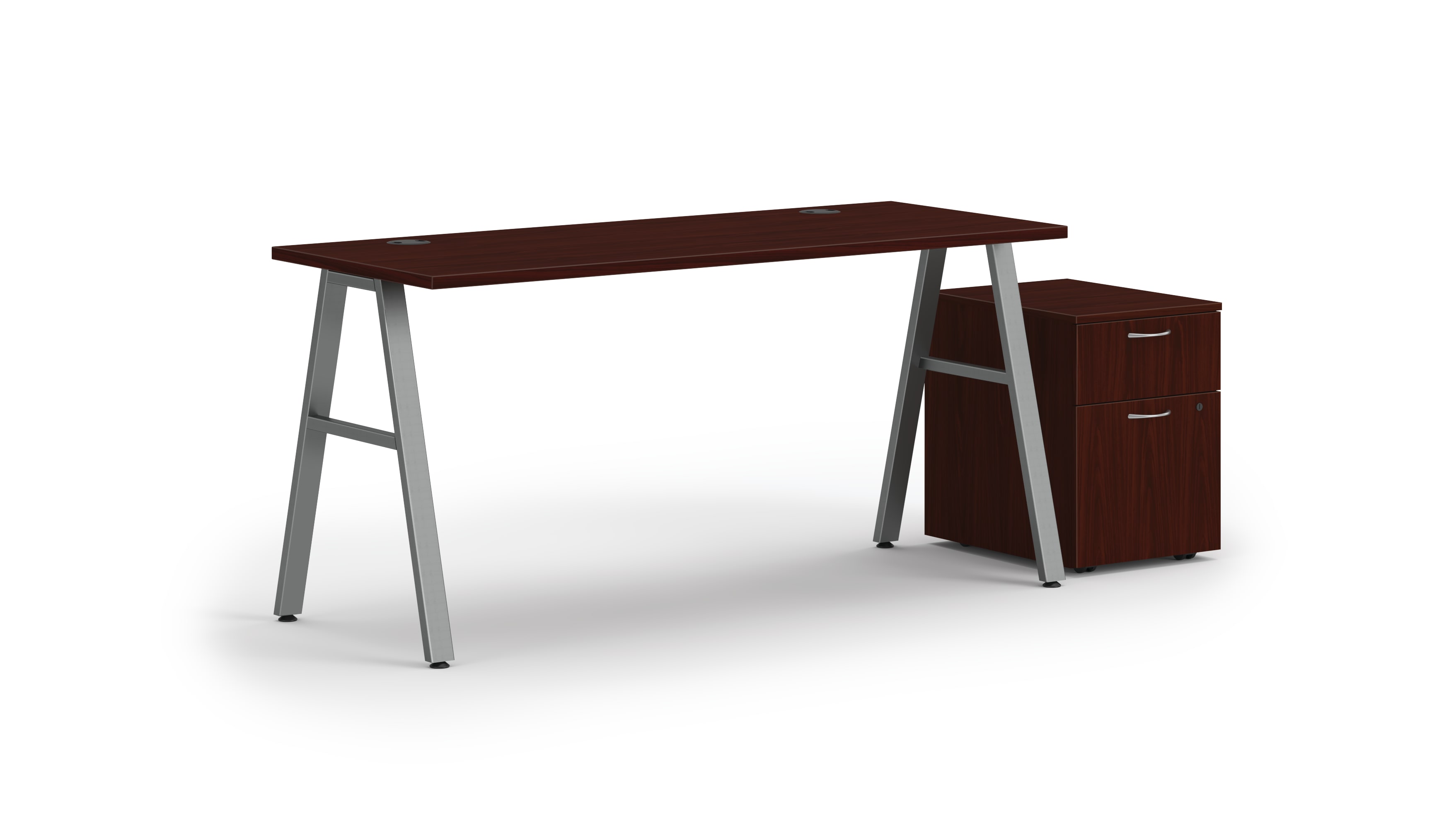 HON Mod A-Leg Desk with Personal Storage