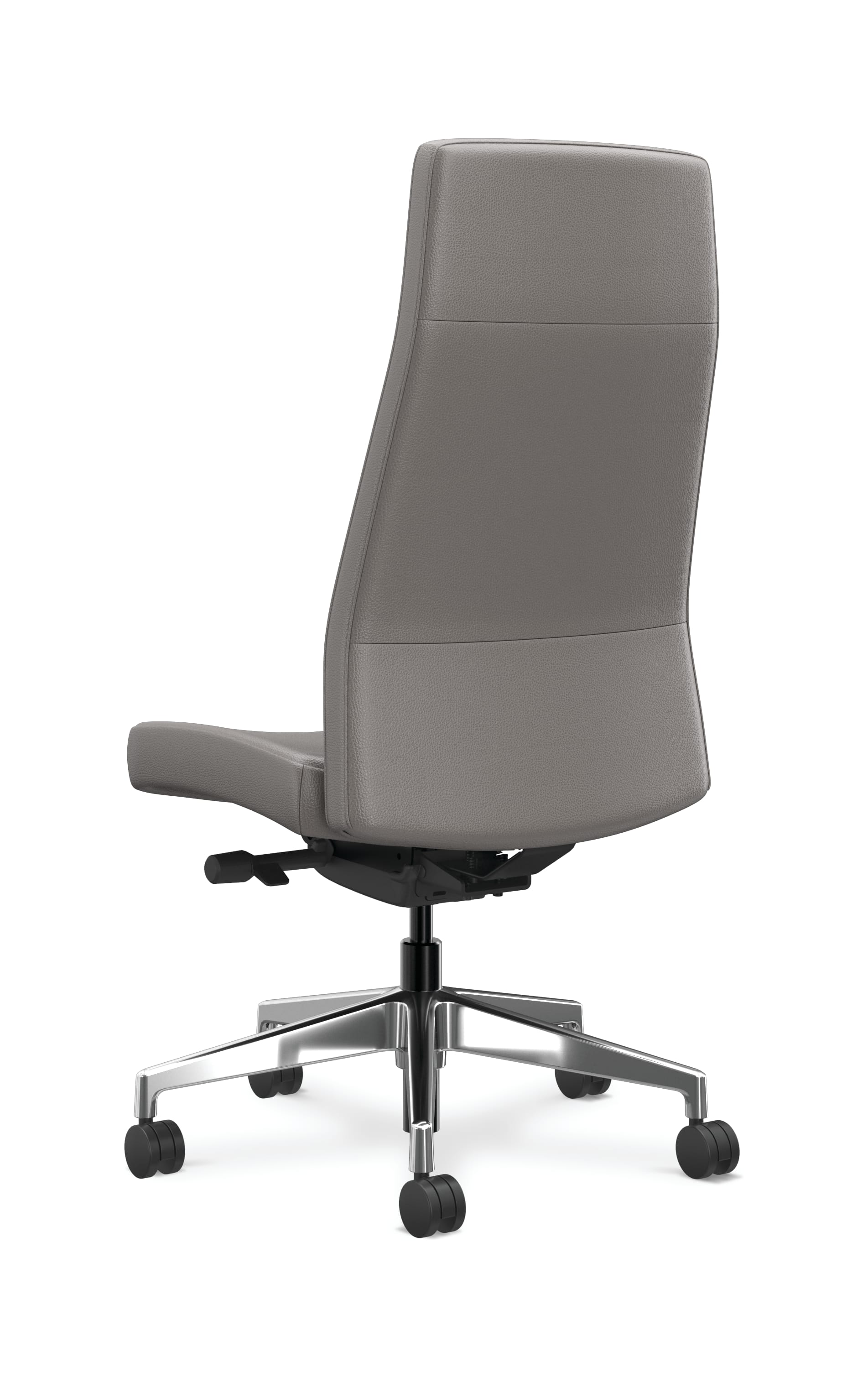 Cofi executive high-back chair with solid stitch shown in leather