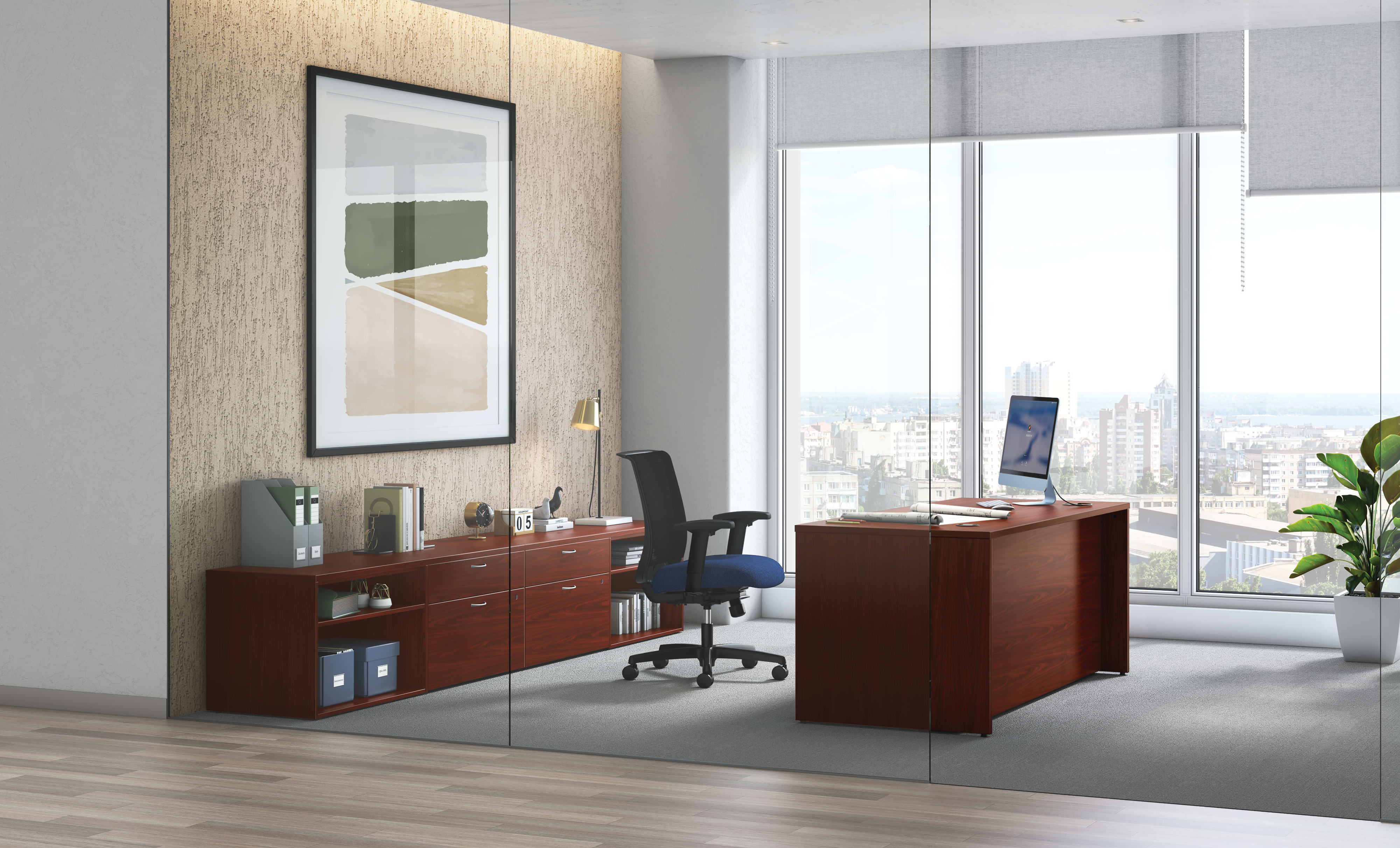 Mod desk with Convergence seating.