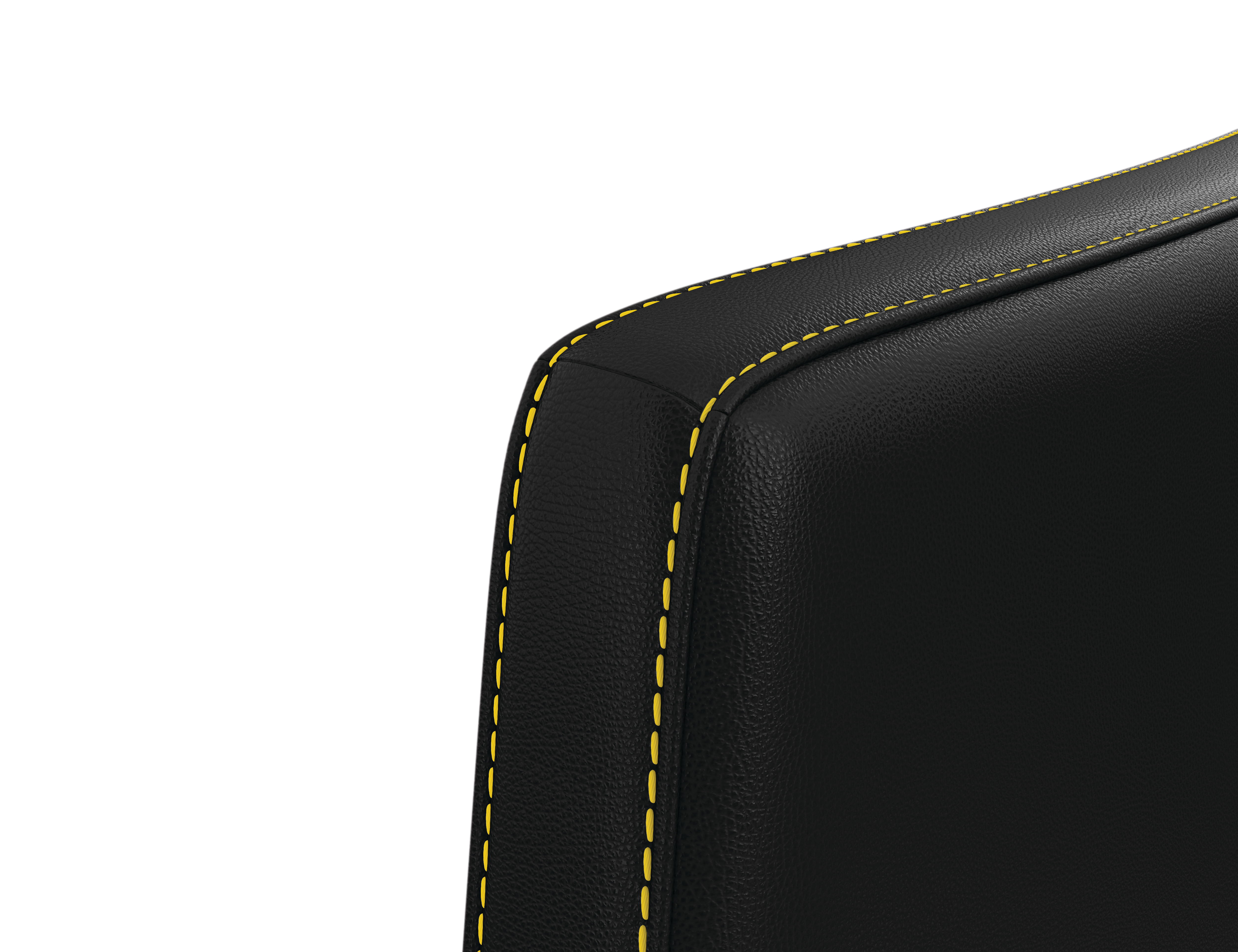 Cofi chair Yellow stitch detail
