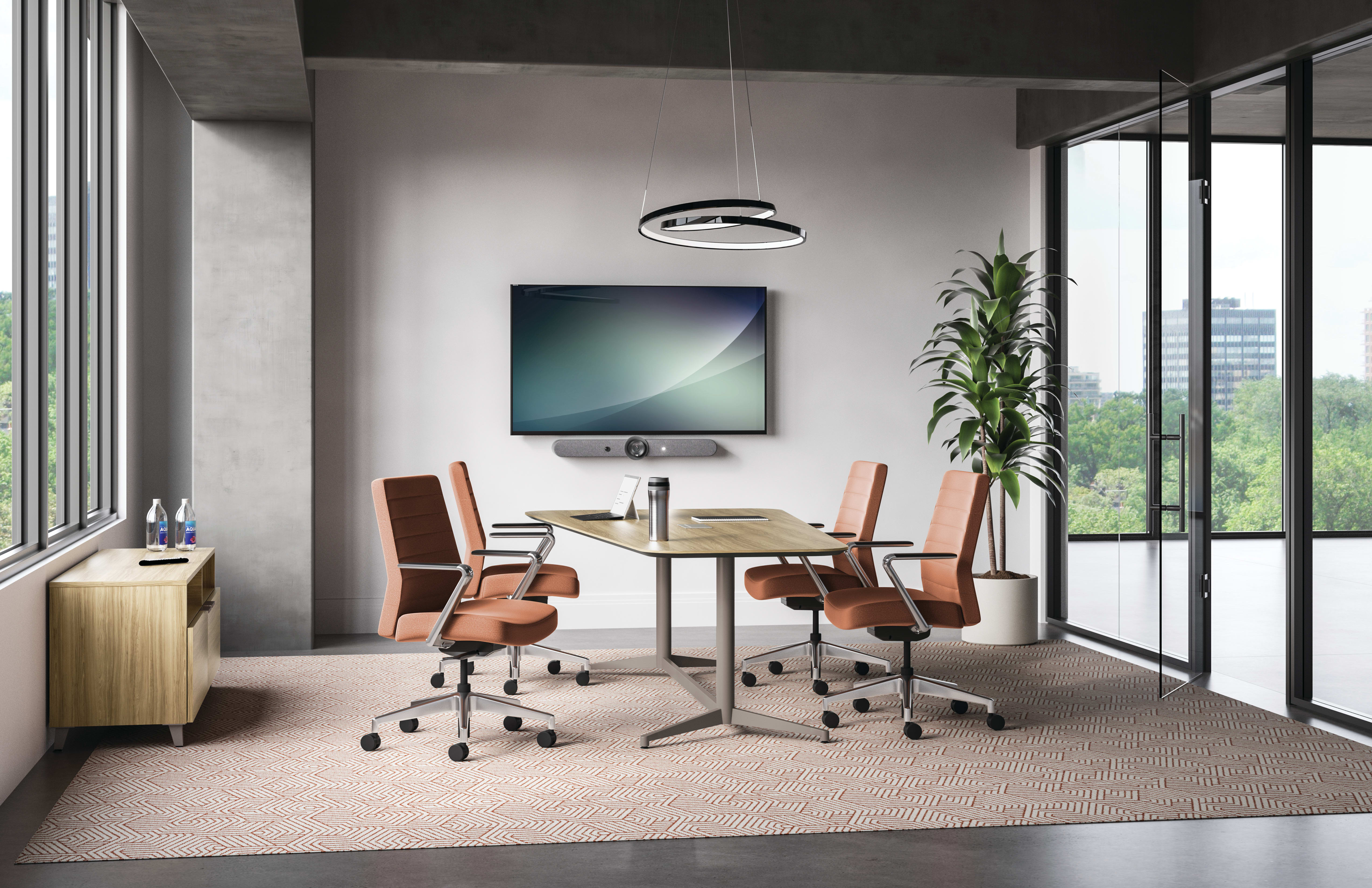 Preside Conference Table with Cofi Exectuive Chairs.