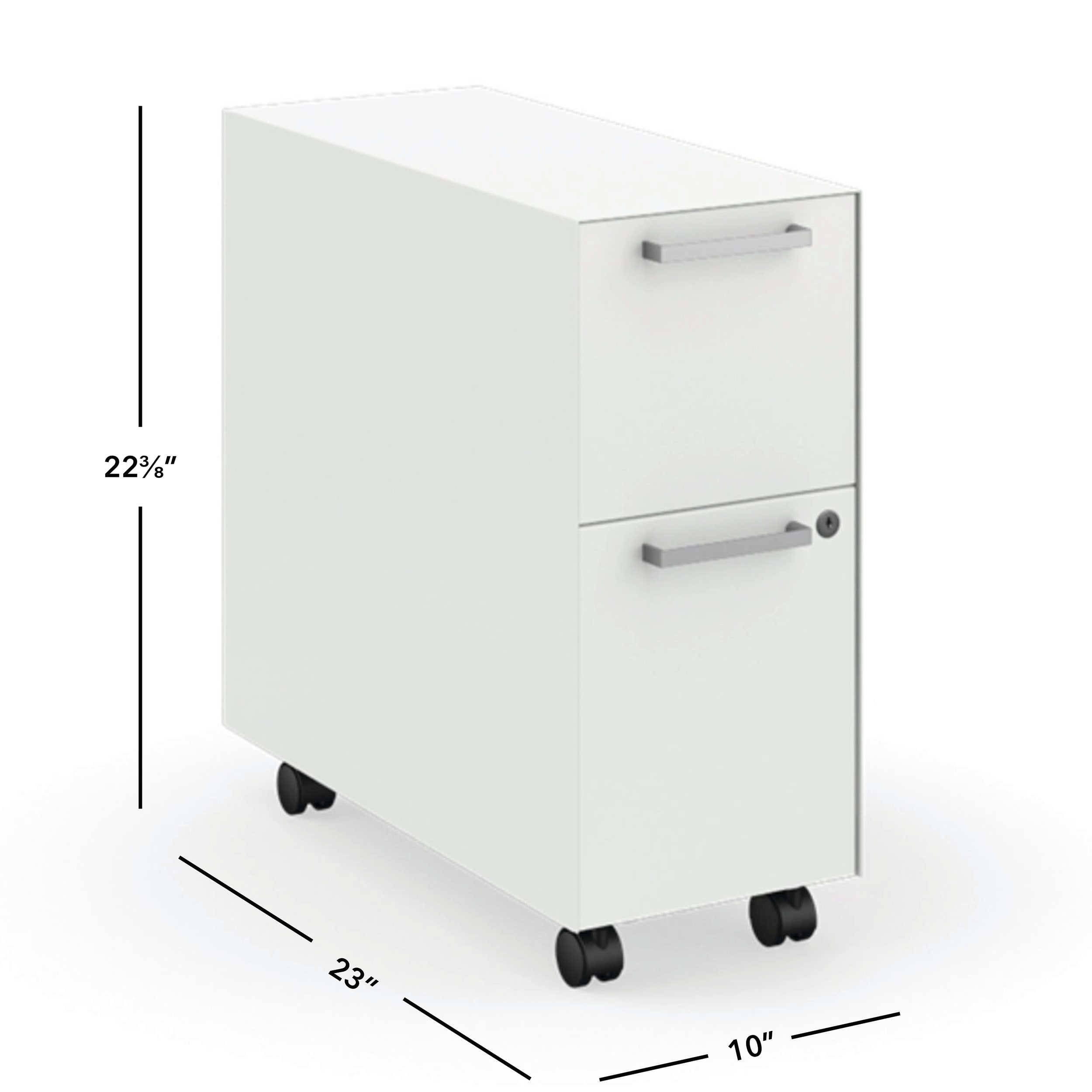 Fuse mobile pedestal in Designer White