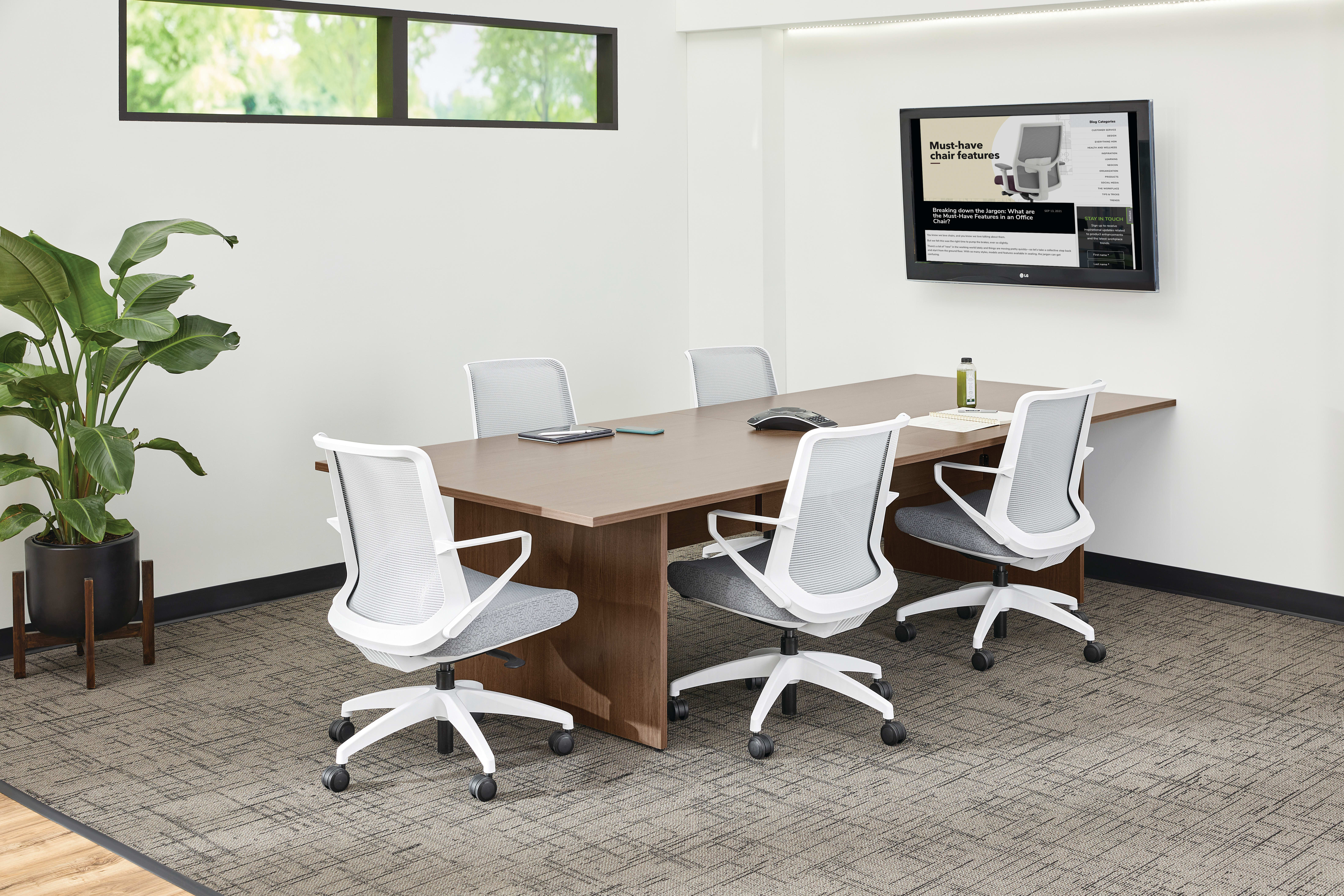 Mod Conference table with Cliq task chairs