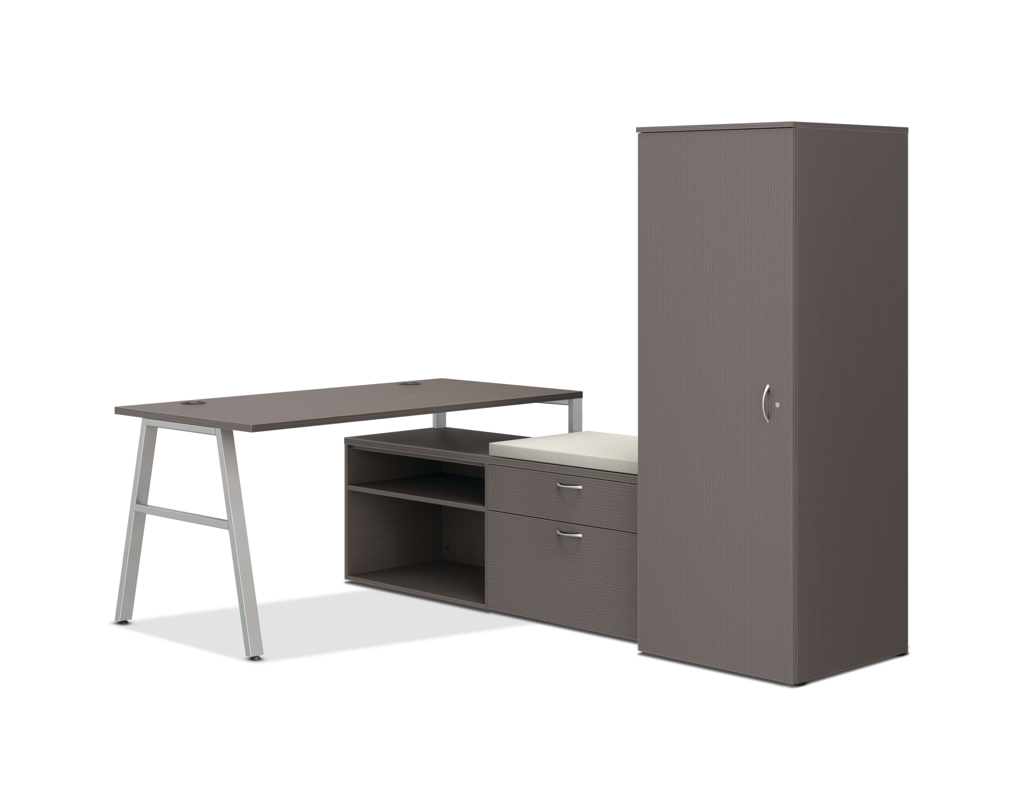 HON Mod A-Leg Desk with Personal Storage
