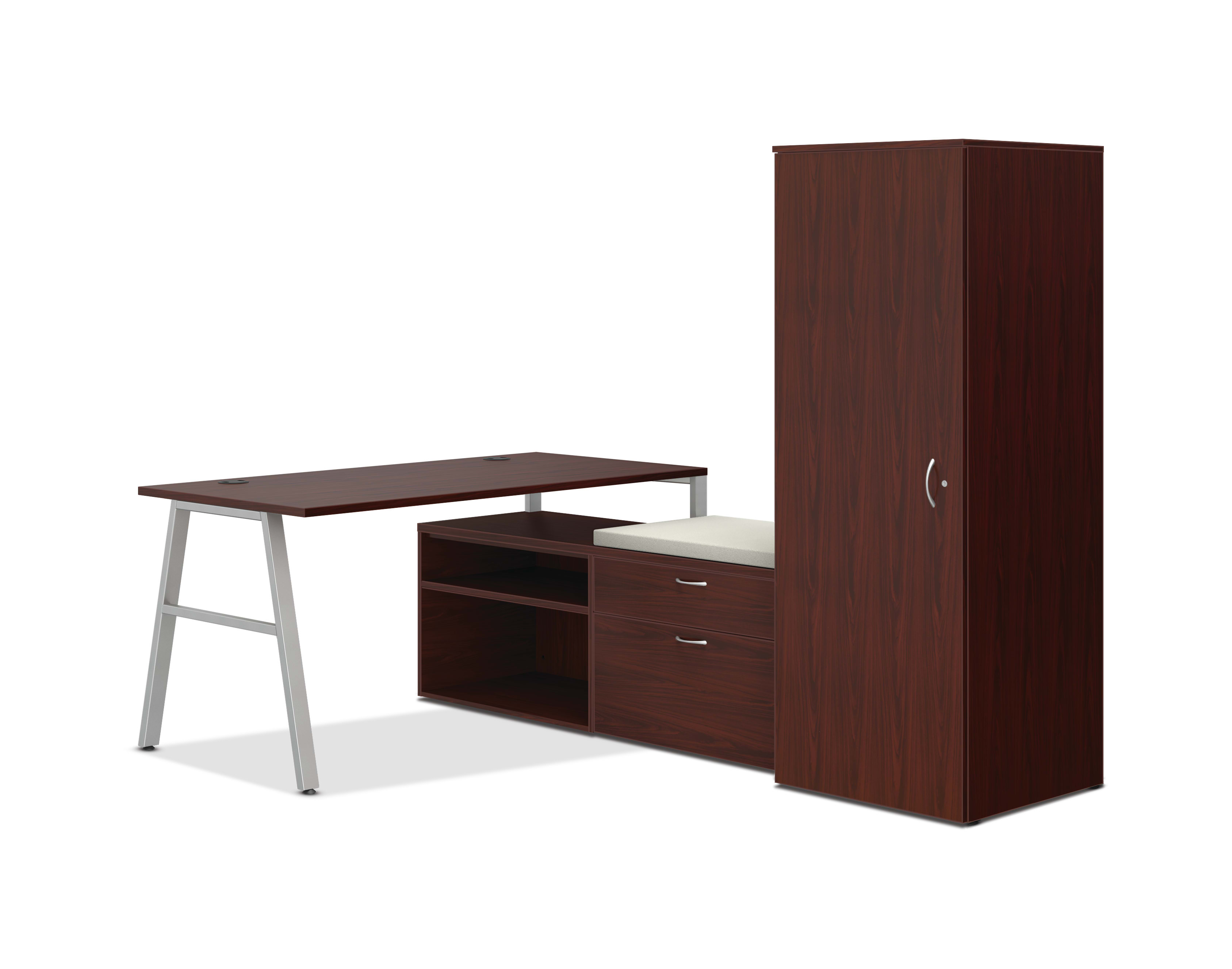 HON Mod A-Leg Desk with Personal Storage